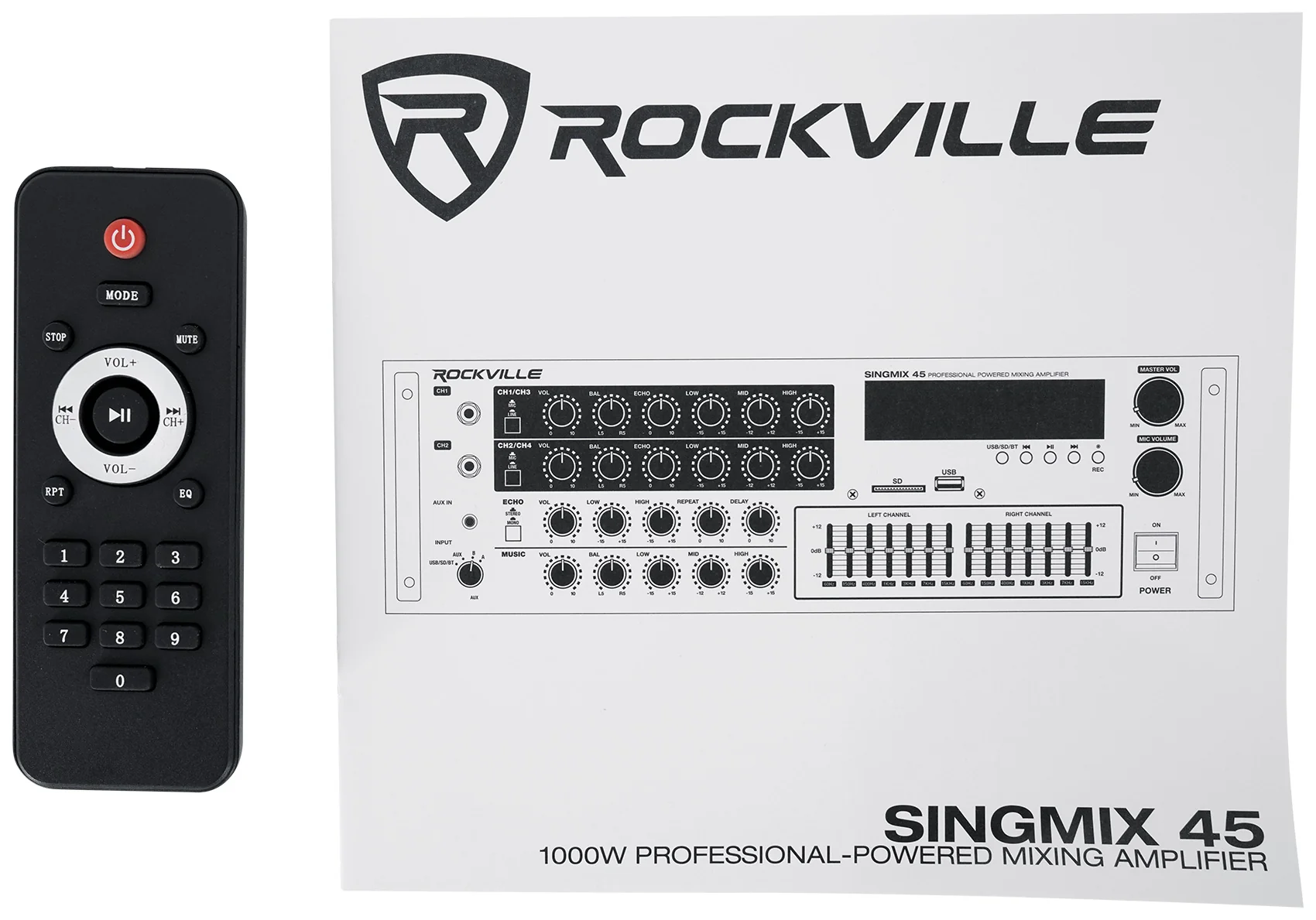 KPS12 12" Karaoke Speakers 2-Pack + SingMix 45 Powered Mixer Bundle - Image 12