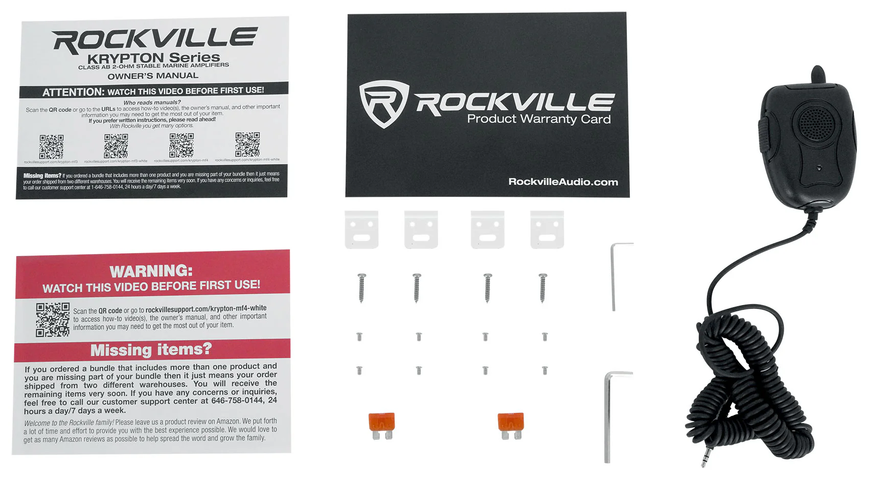 KRYPTON MF4 White Marine Amplifier + RMWK4 Wiring Kit Bundle - Image 21