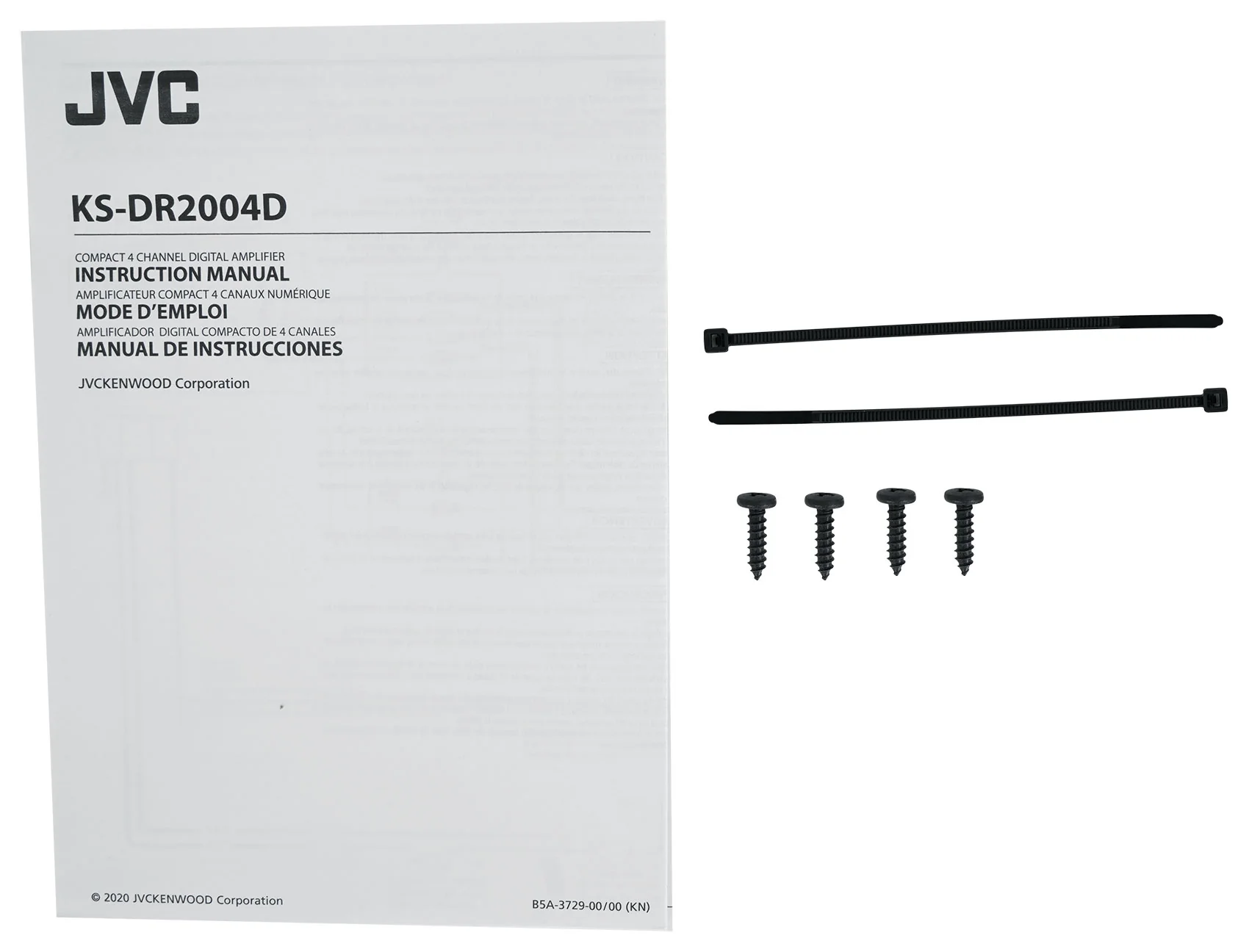 JVC KS-DR2004D 600w 4-Channel Marine ATV/UTV/Car Amplifier Amp+Home Speakers - Image 10