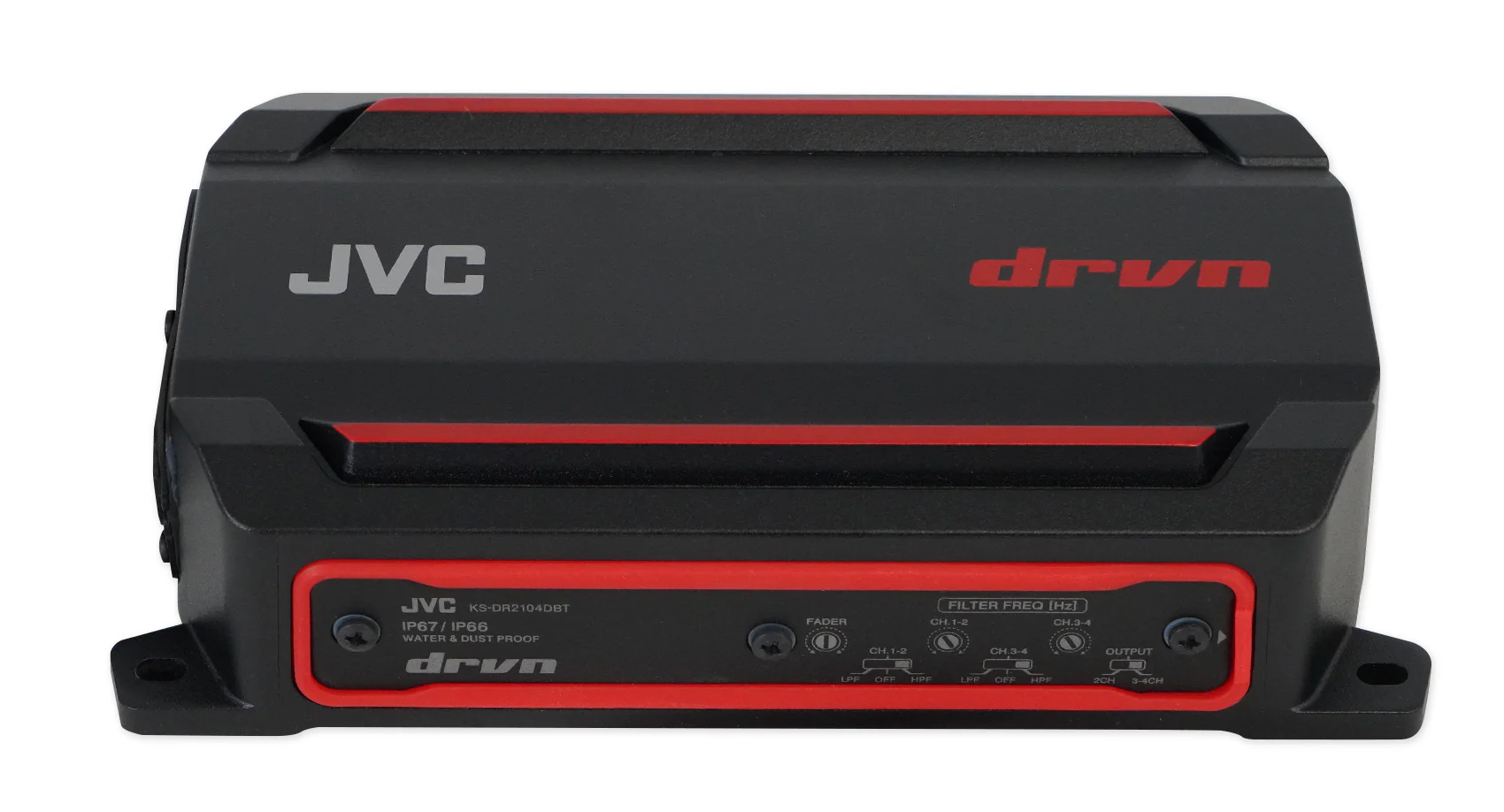 JVC KS-DR2104DBT 600w 4-Channel ATV/UTV Amplifier+4) Rockville 6.5" LED Speakers - Image 11