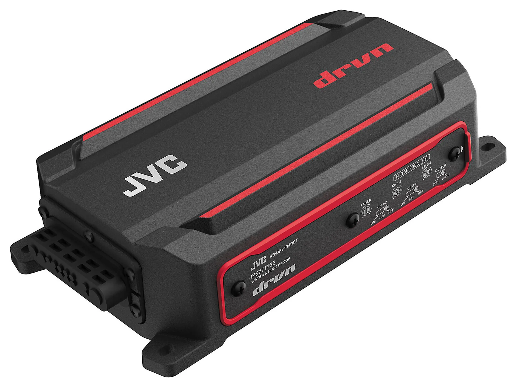 JVC KS-DR2104DBT 600w 4-Channel ATV/UTV Amplifier+(4) Rockville 6.5" Speakers - Image 12