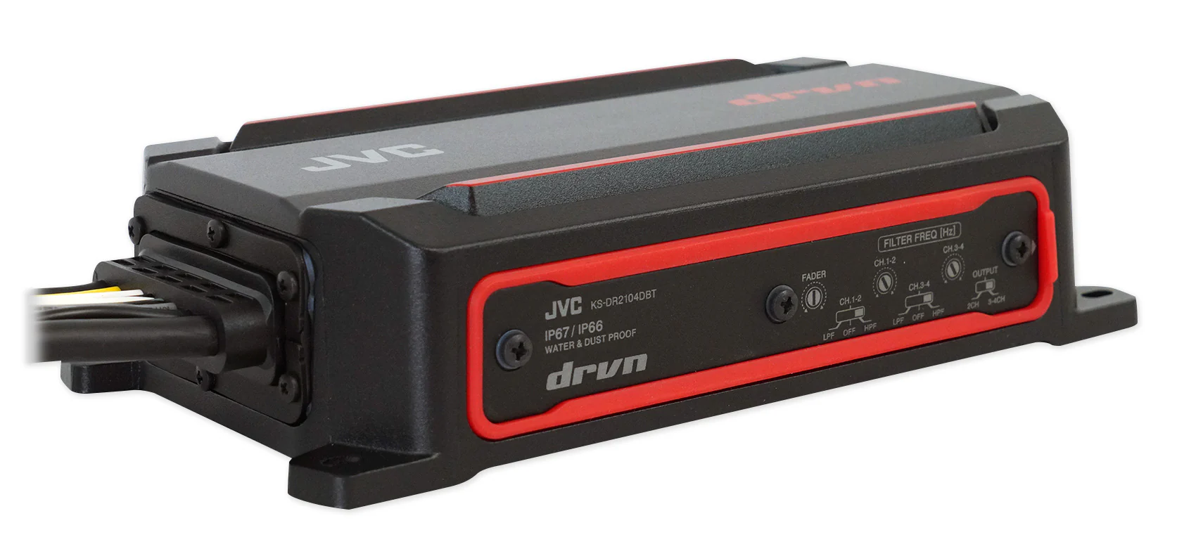 JVC KS-DR2104DBT 600w 4-Channel ATV/UTV Amplifier+(4) Rockville 6.5" Speakers - Image 13