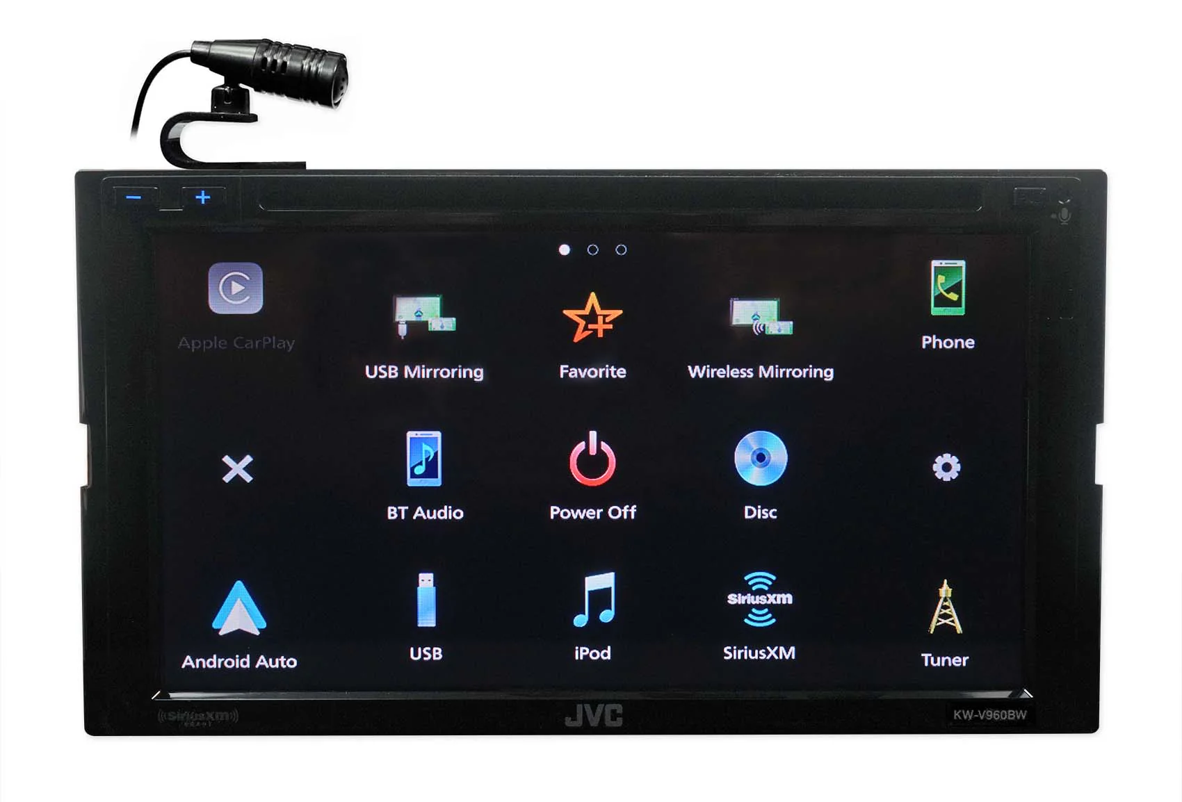JVC KW-V960BW Wireless Android/CarPlay Monitor Bluetooth DVD Player + Backup Cam - Image 5