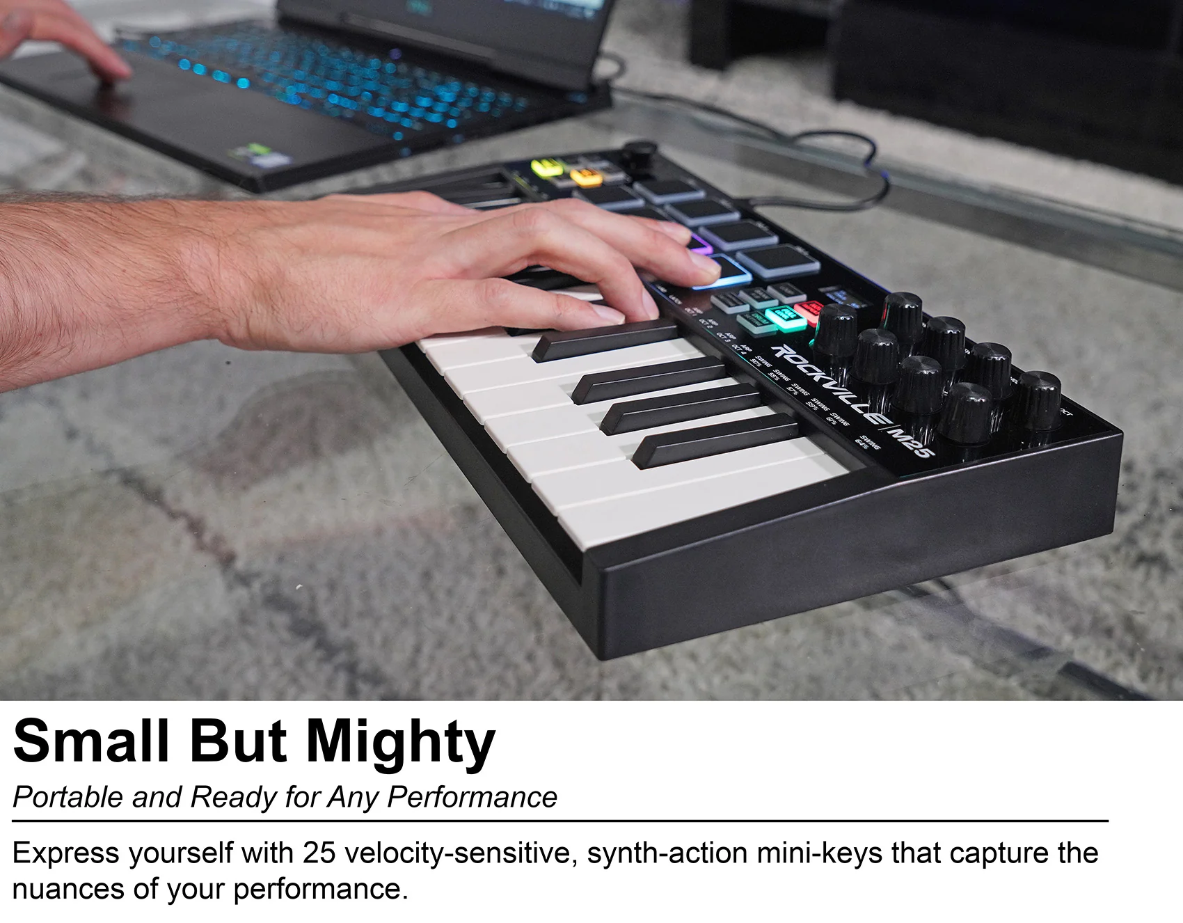 M25 Black Wireless MIDI Keyboard 25-Key + PRO‑M50 Headphones Bundle - Image 13
