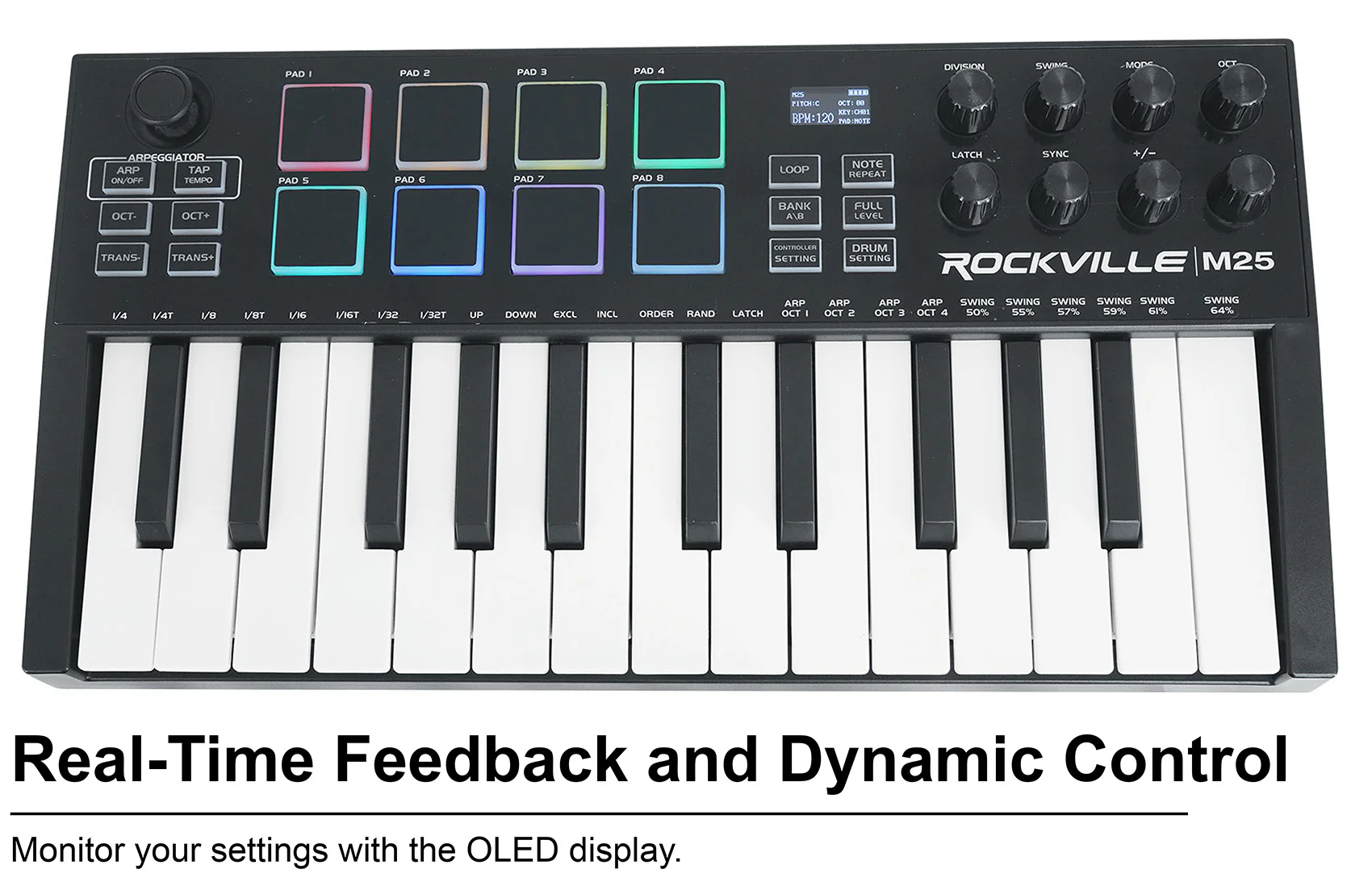 M25 Black Wireless MIDI Keyboard 25-Key + PRO‑M50 Headphones Bundle - Image 18