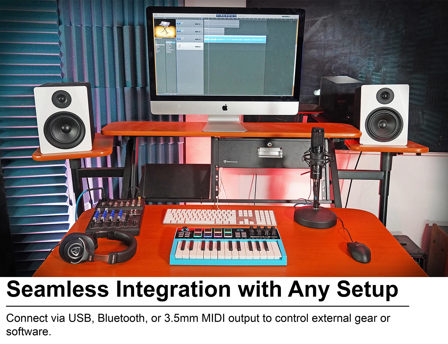 M25 Wireless MIDI Keyboard 25-Key + RCM PRO Condenser Microphone Bundle - Image 17