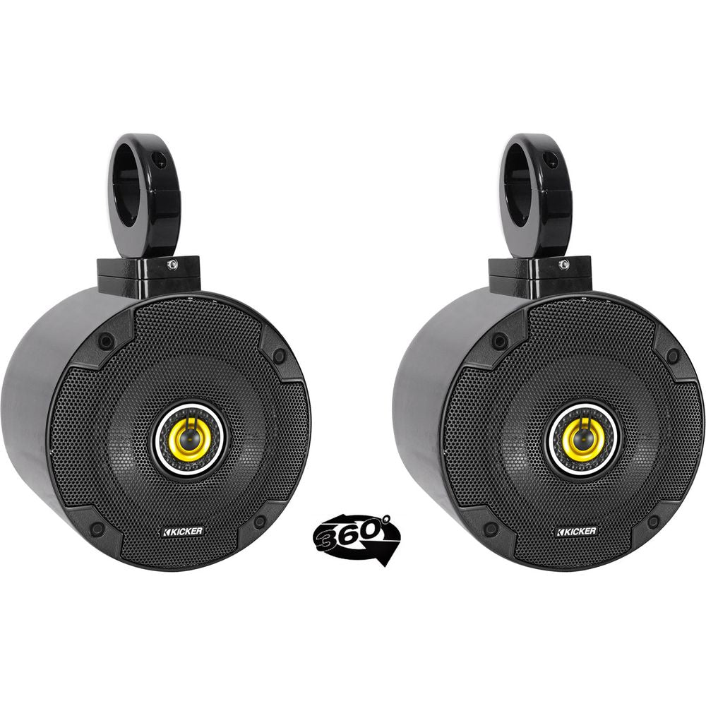 MAC525B 5.25" Black Wakeboard Pods 2-Pack + 360° Swivel Clamps Bundle - Image 2