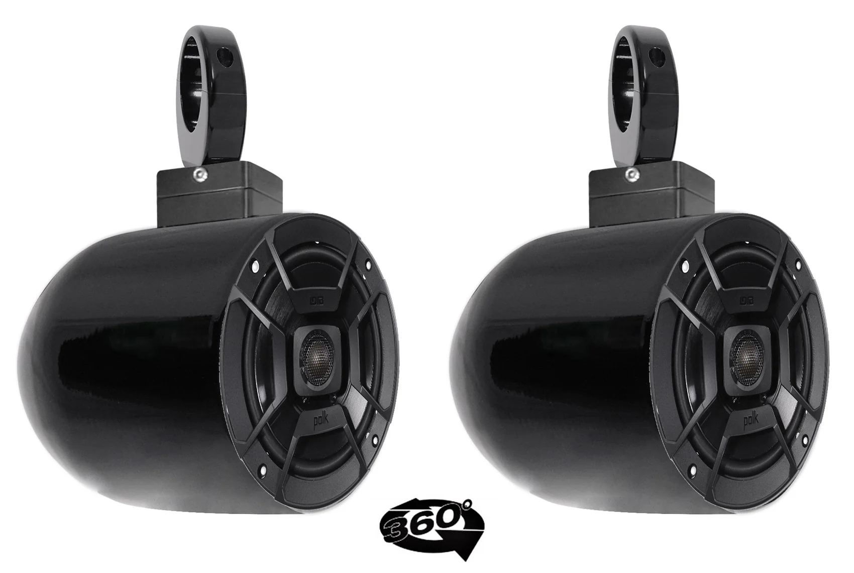 MAC65B Black 6.5" Tower Speaker Pods 2-Pack + 6.5" Marine Speakers Bundle