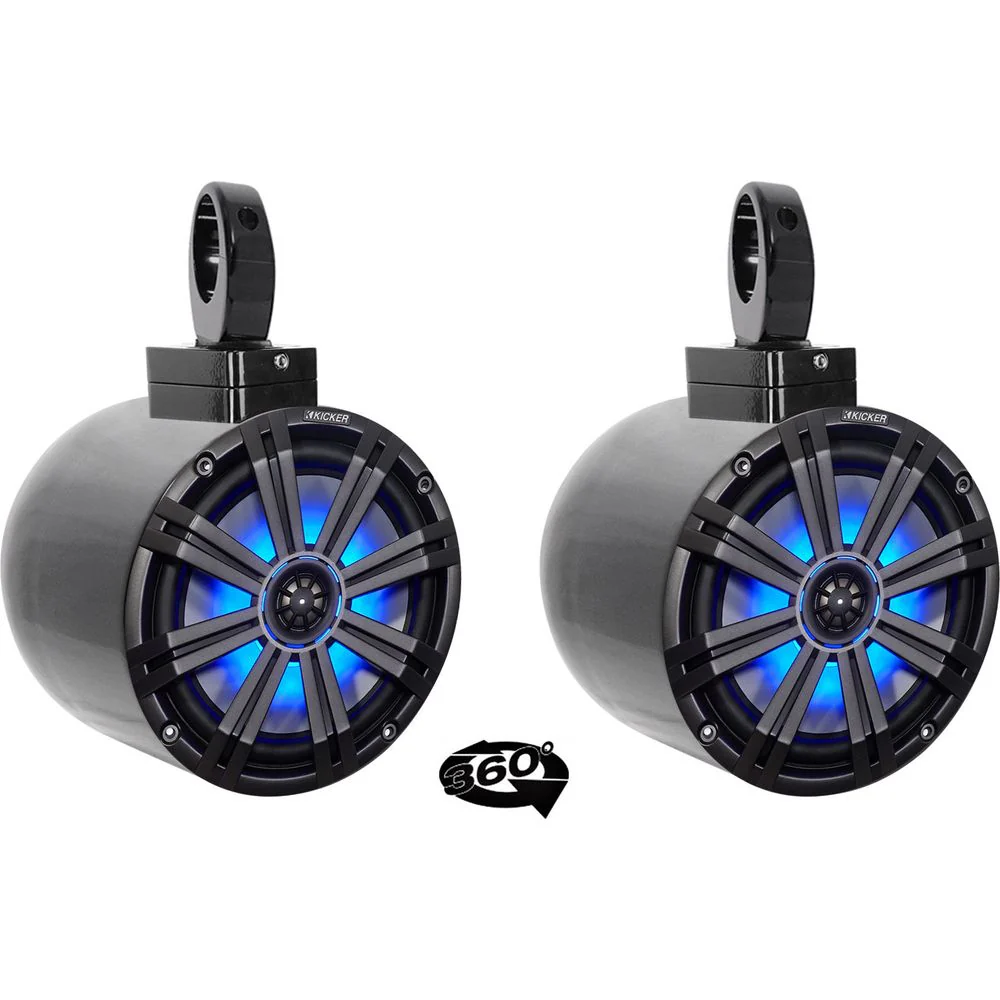 MAC80B Black 7.7" Tower Speaker Pods 2-Pack + MAC360B Swivel Clamps Bundle - Image 2