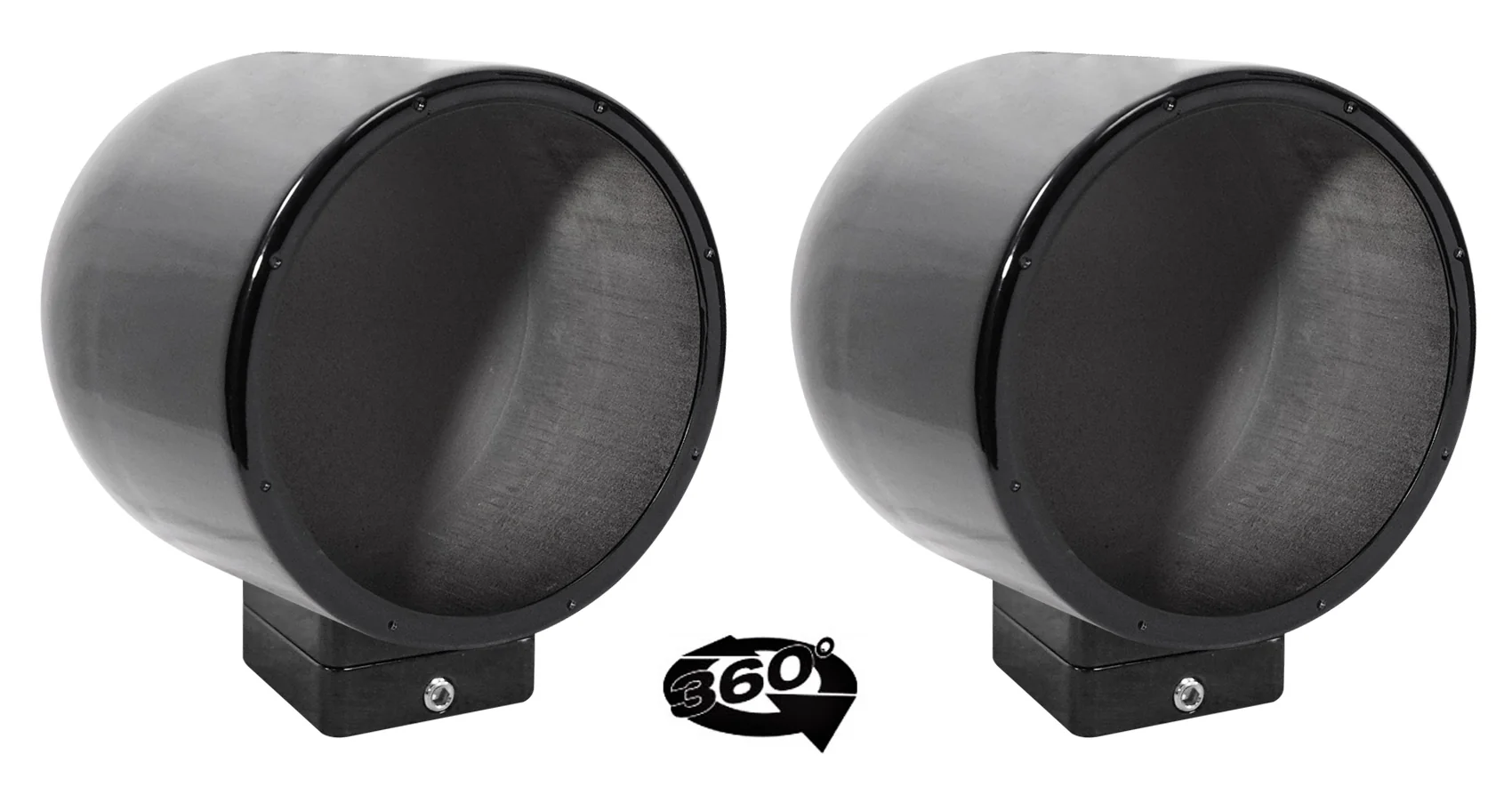 MAC80B Black 7.7" Tower Speaker Pods 2-Pack + MAC360B Swivel Clamps Bundle