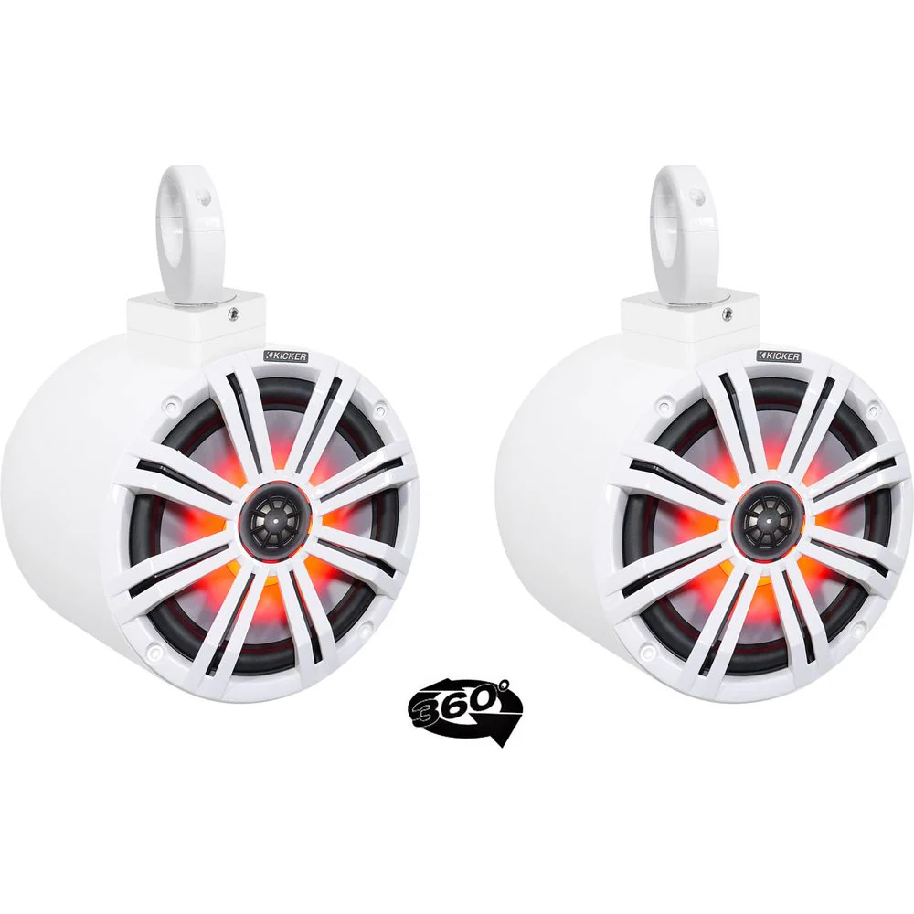 MAC80W White 7.7" Tower Speaker Pods 2-Pack + MAC360W Swivel Clamps Bundle - Image 2