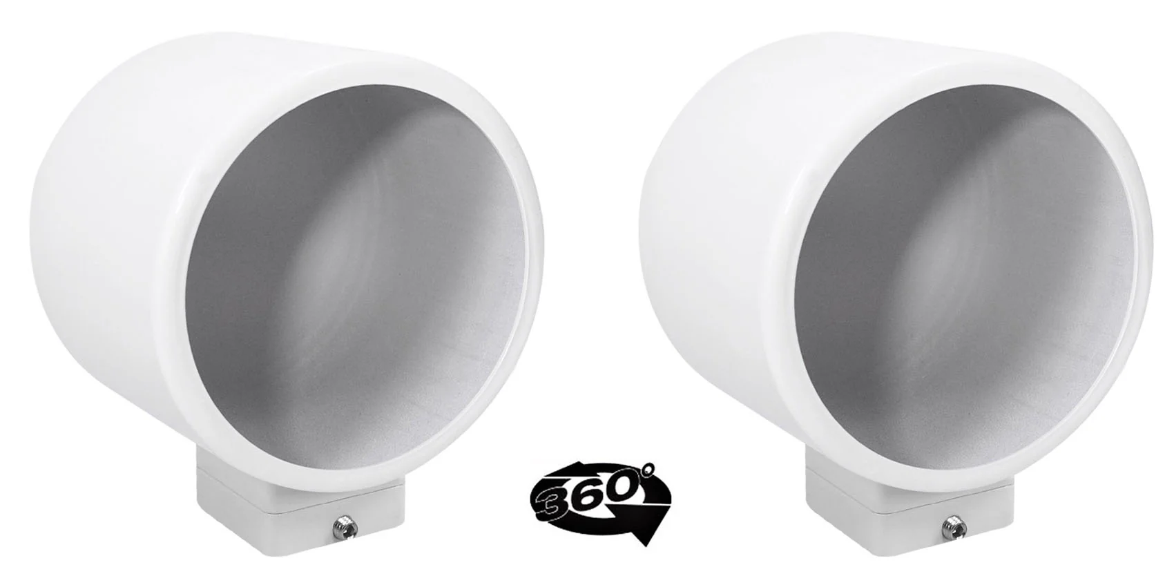 MAC90W 8" White Speaker Pods + MAC360W Surface Mount Bundle - Image 2