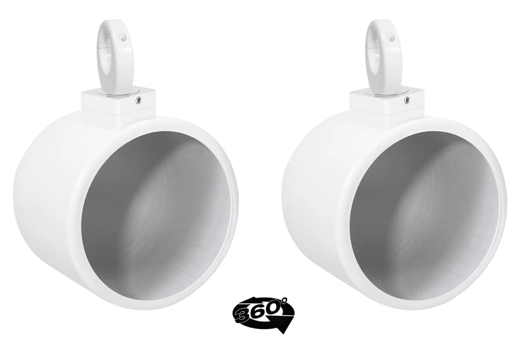 MAC90W 8" White Speaker Pods + MAC360W Swivel Bundle - Image 2