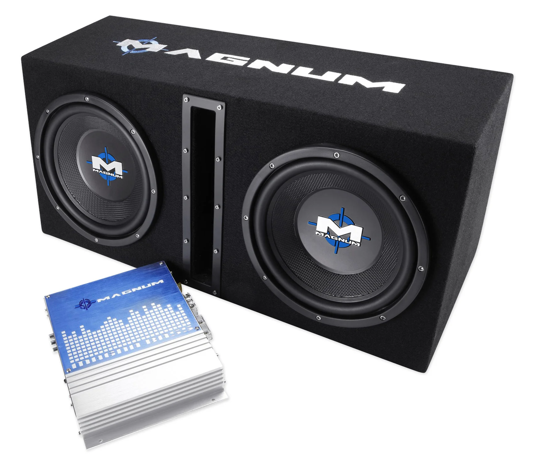 MTX Magnum MB210SP 800w Dual 10” Subwoofers+Vented Sub Box/Amp Package+Amp Kit - Image 3