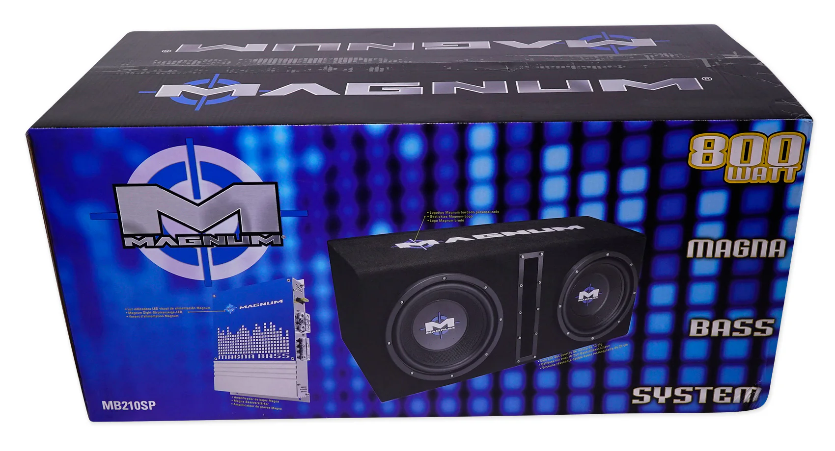 MTX Magnum MB210SP 800w Dual 10” Subwoofers+Vented Sub Box/Amp Package+Amp Kit - Image 9
