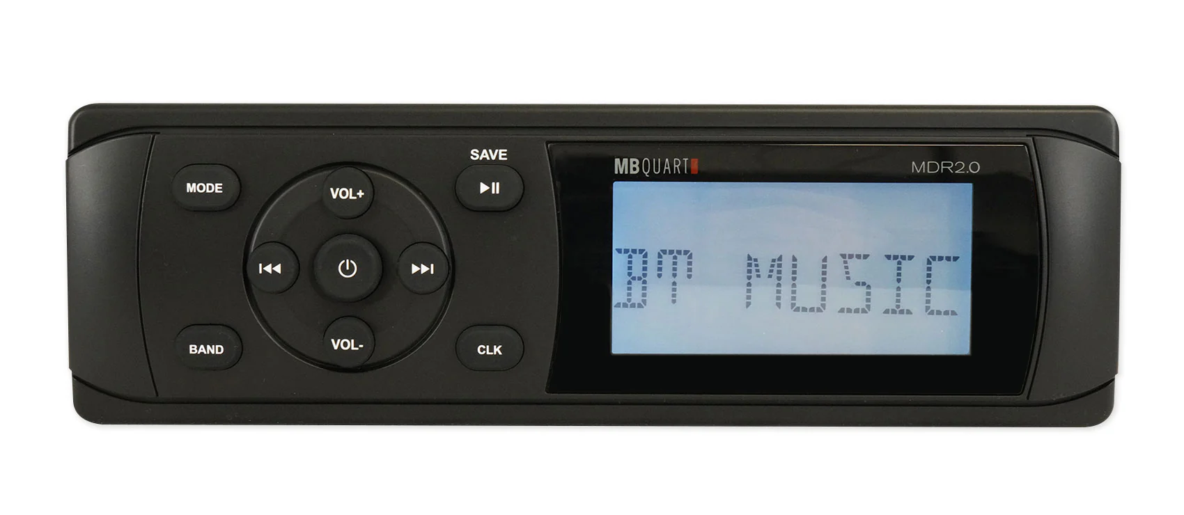 MB Quart MDR2.0 1-Din Marine/Boat Bluetooth Receiver+(4) 8" Black LED Speakers - Image 2