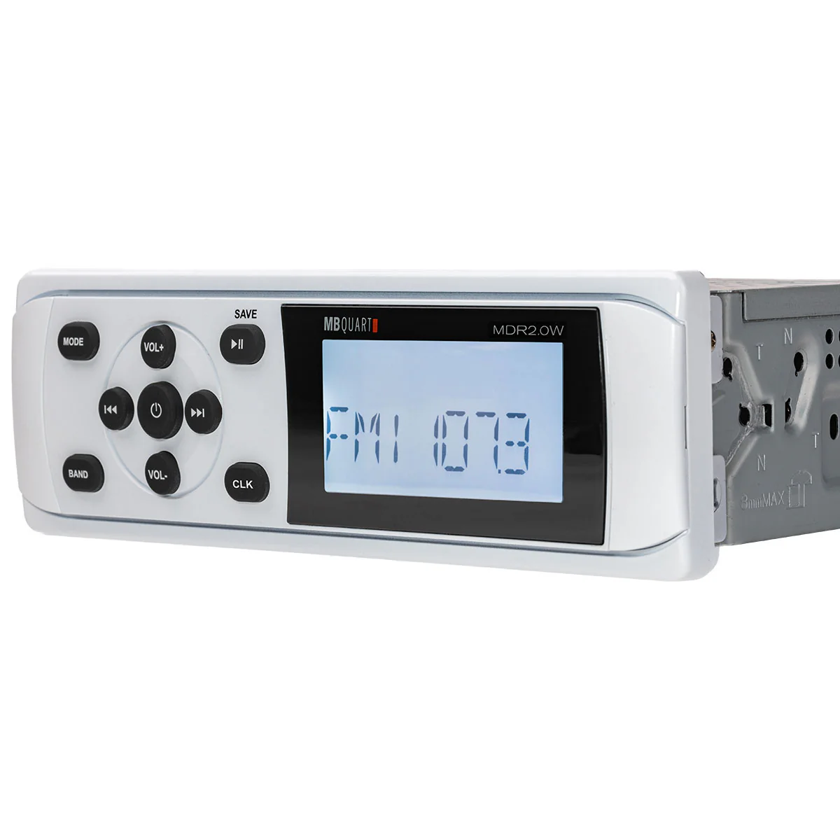 MB QUART MDR2.0W Marine Boat AM/FM Receiver w/Bluetooth+4) Rockville 8" Speakers - Image 7