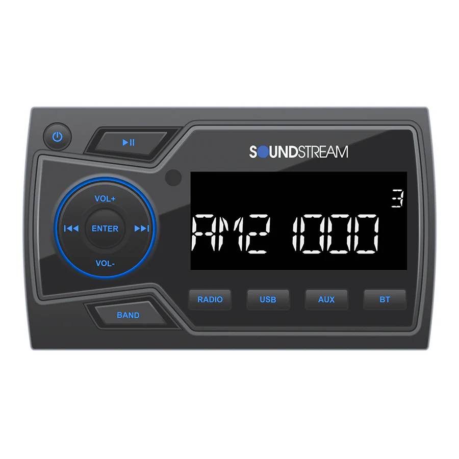 Soundstream MHU-32 Marine Boat ATV/UTV Bluetooth Receiver+2) White 6.5" Speakers - Image 5