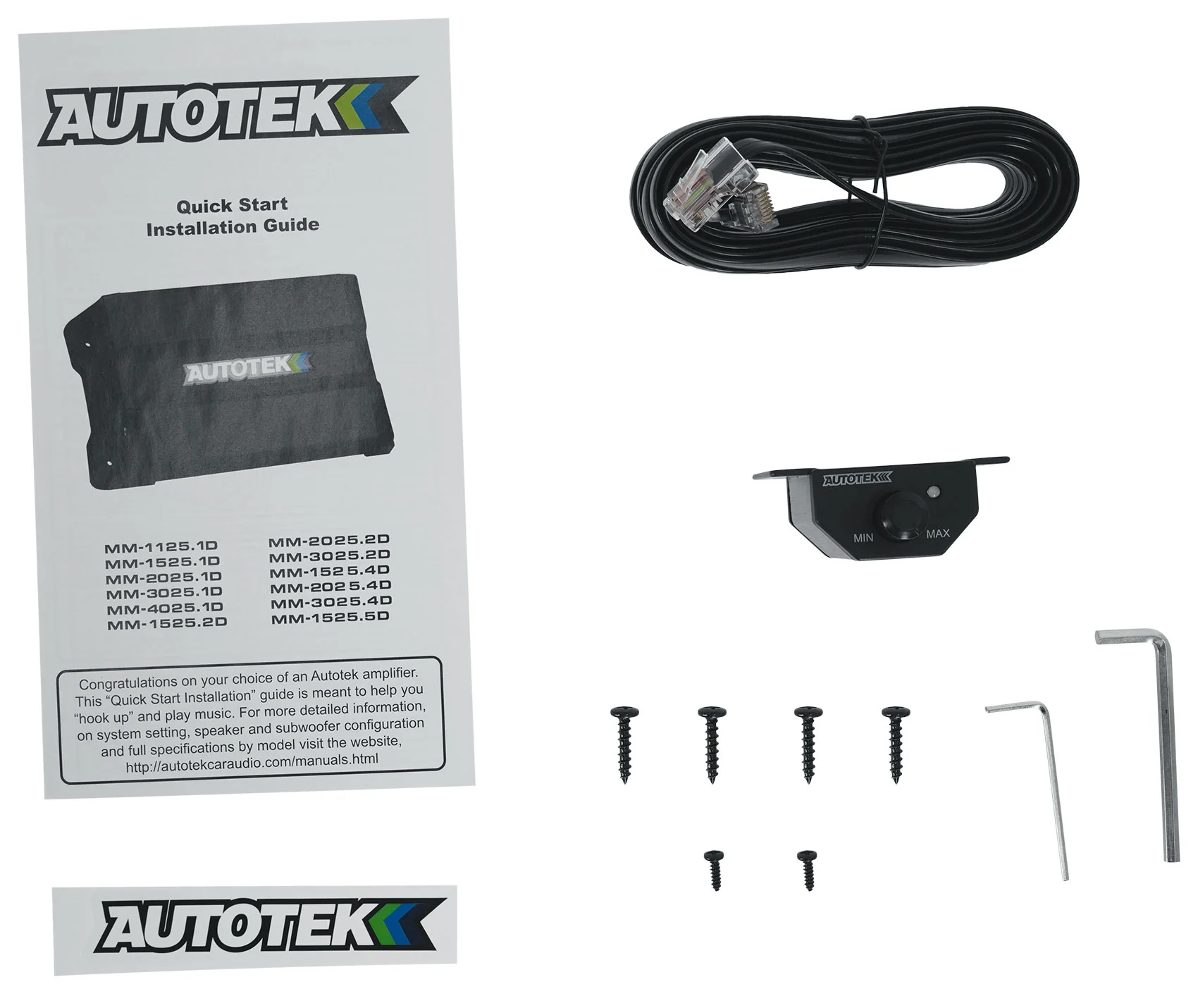 Autotek MM-4025.1D 4000 Watt 1 Ohm Mono Amplifie+Bass Remote+Amp Wire Kit - Image 11