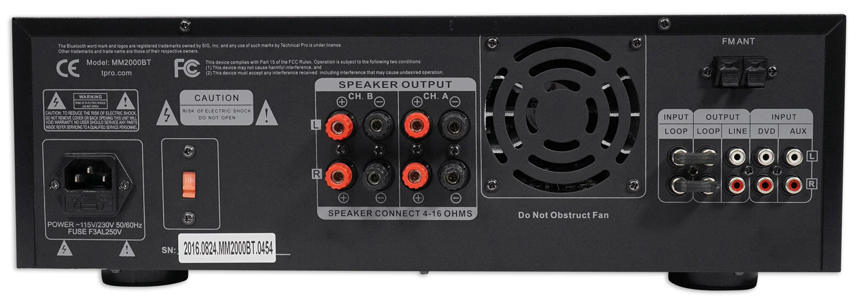 Technical Pro MM2000BT Bluetooth Karaoke Machine System+(2) 5.25" White Speakers - Image 3