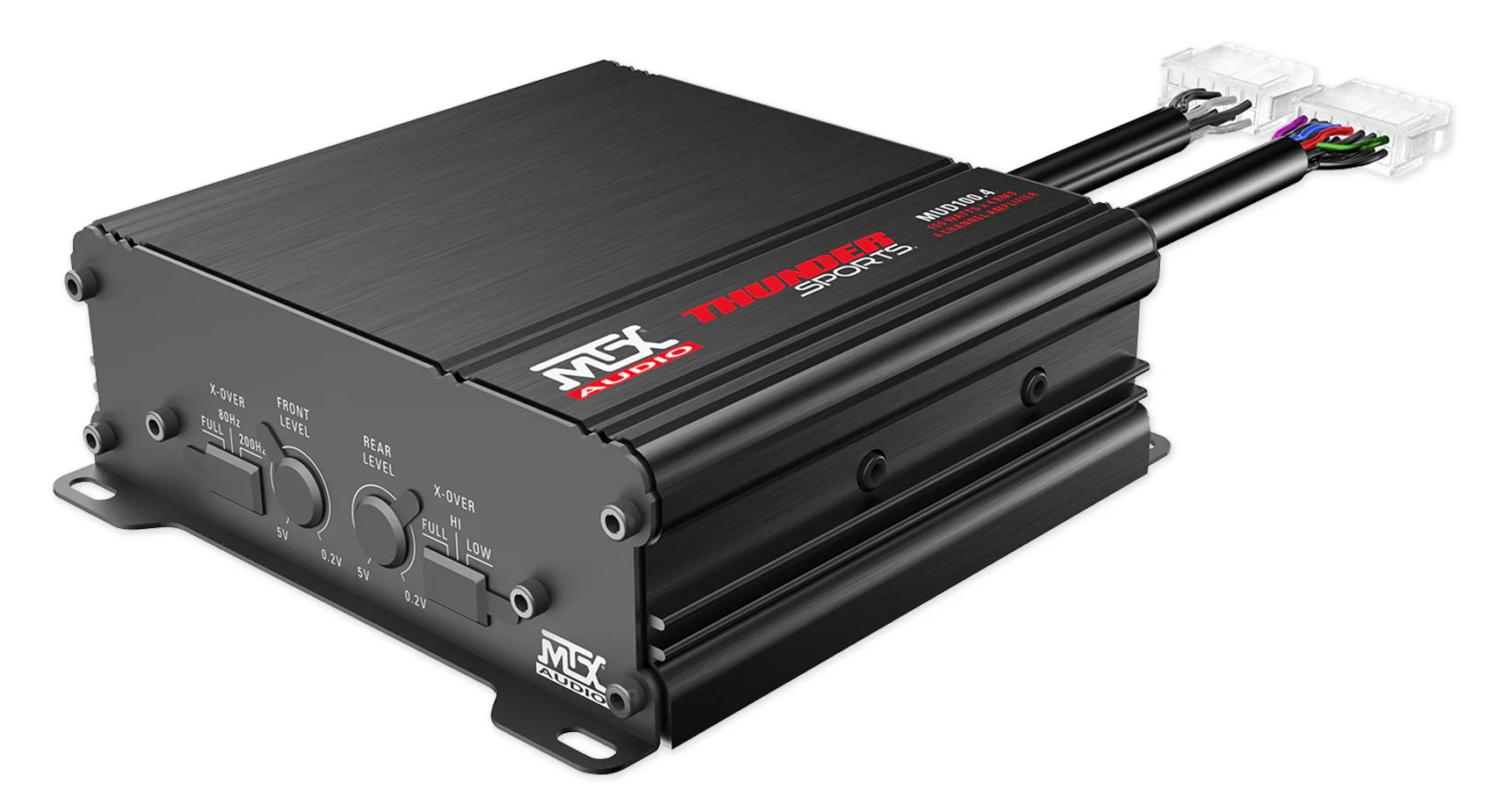 MTX MUD100.4 400 Watt RMS 4-Channel Amp for Polaris RZR/ATV/UTV/Cart+Speaker - Image 4