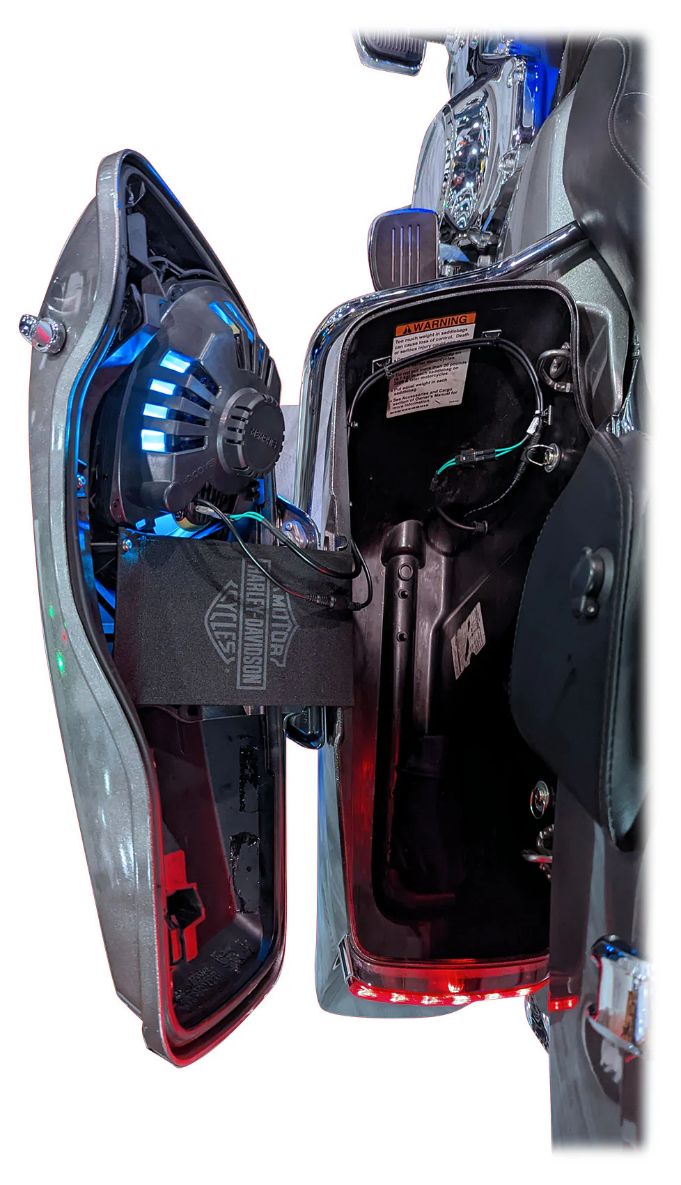 Memphis Audio MX14HDLIDKIT Harley Davidson OEM PlugnPlay 6x9 Saddle Bag Speakers [Open Box] - Image 6
