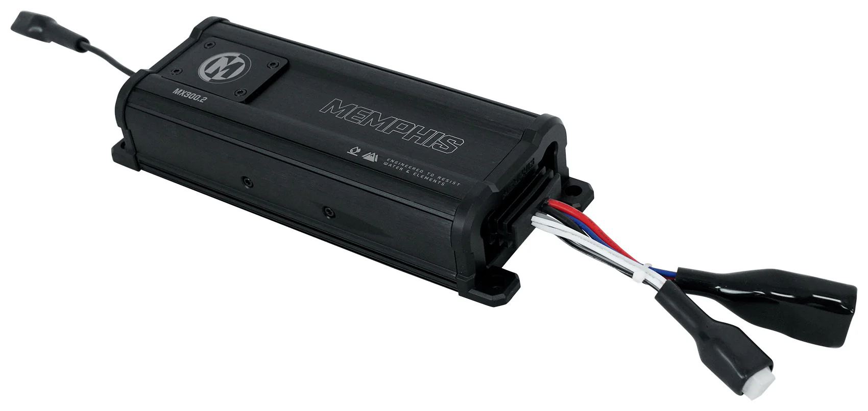 Memphis Audio MX300.2 300w RMS 2 Channel UTV ATV Amplifier+Amp Wire Kit - Image 2