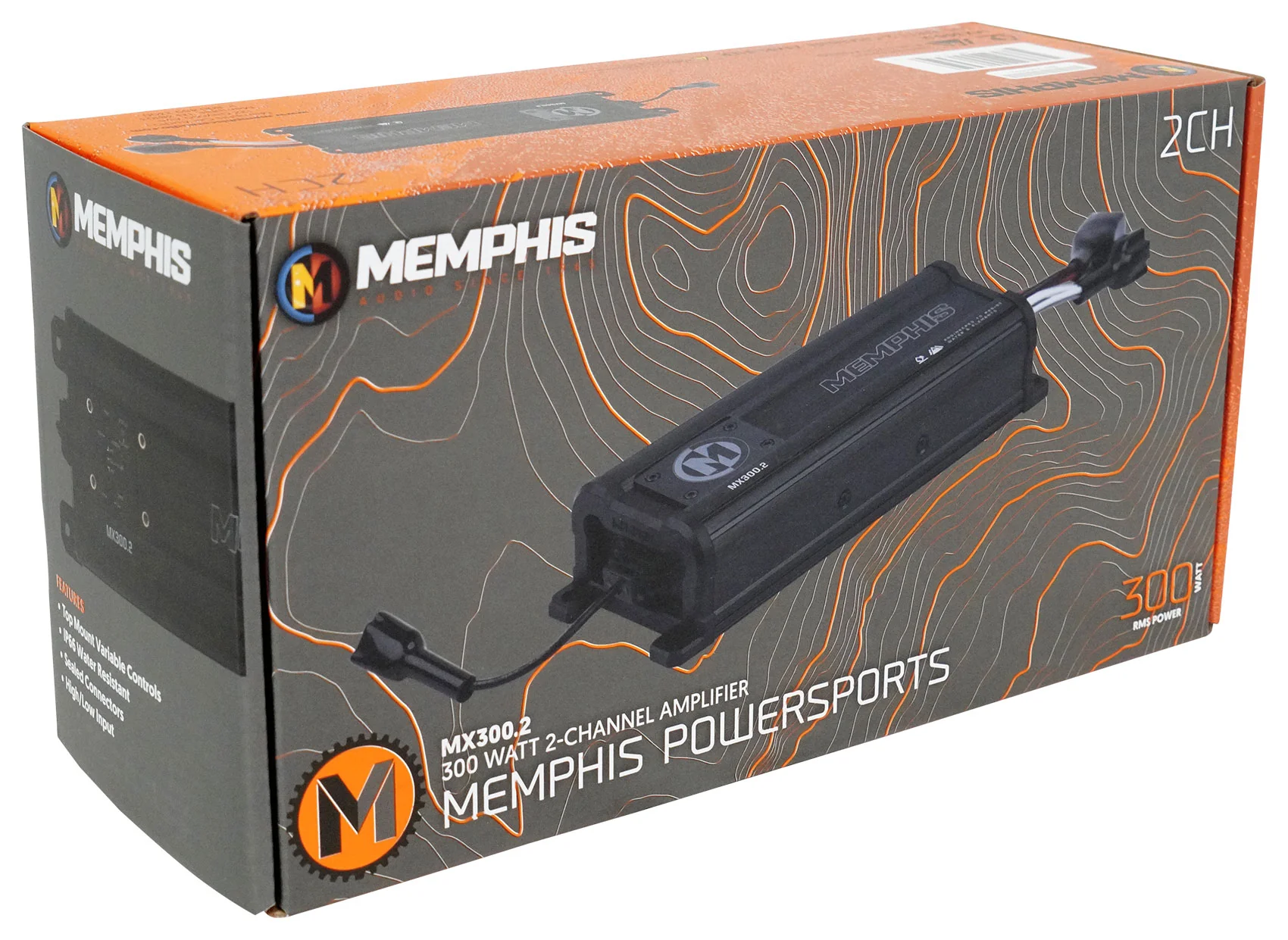 Memphis Audio MX300.2 300w 2 Channel ATV UTV Amplifier+(2) 6.5" Tower Speakers - Image 16