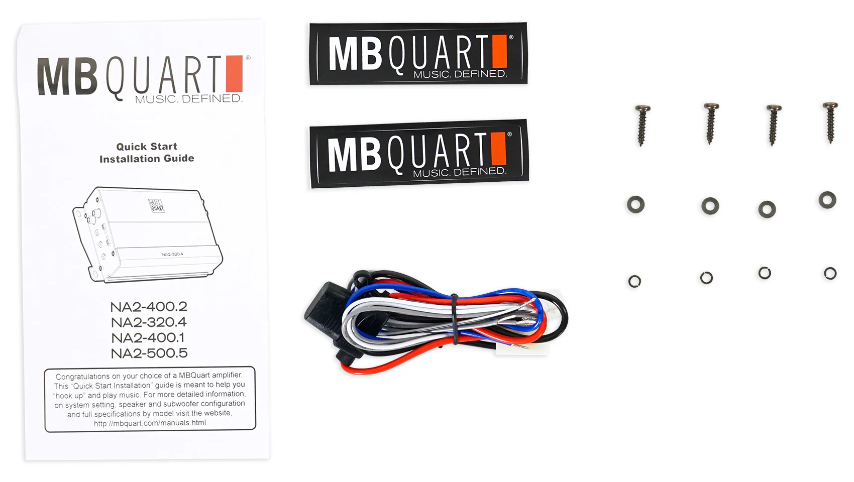MB QUART NA2-400.2 400 Watt RMS 2-Ch. Marine Boat ATV Compact Amplifier+Amp Kit - Image 4