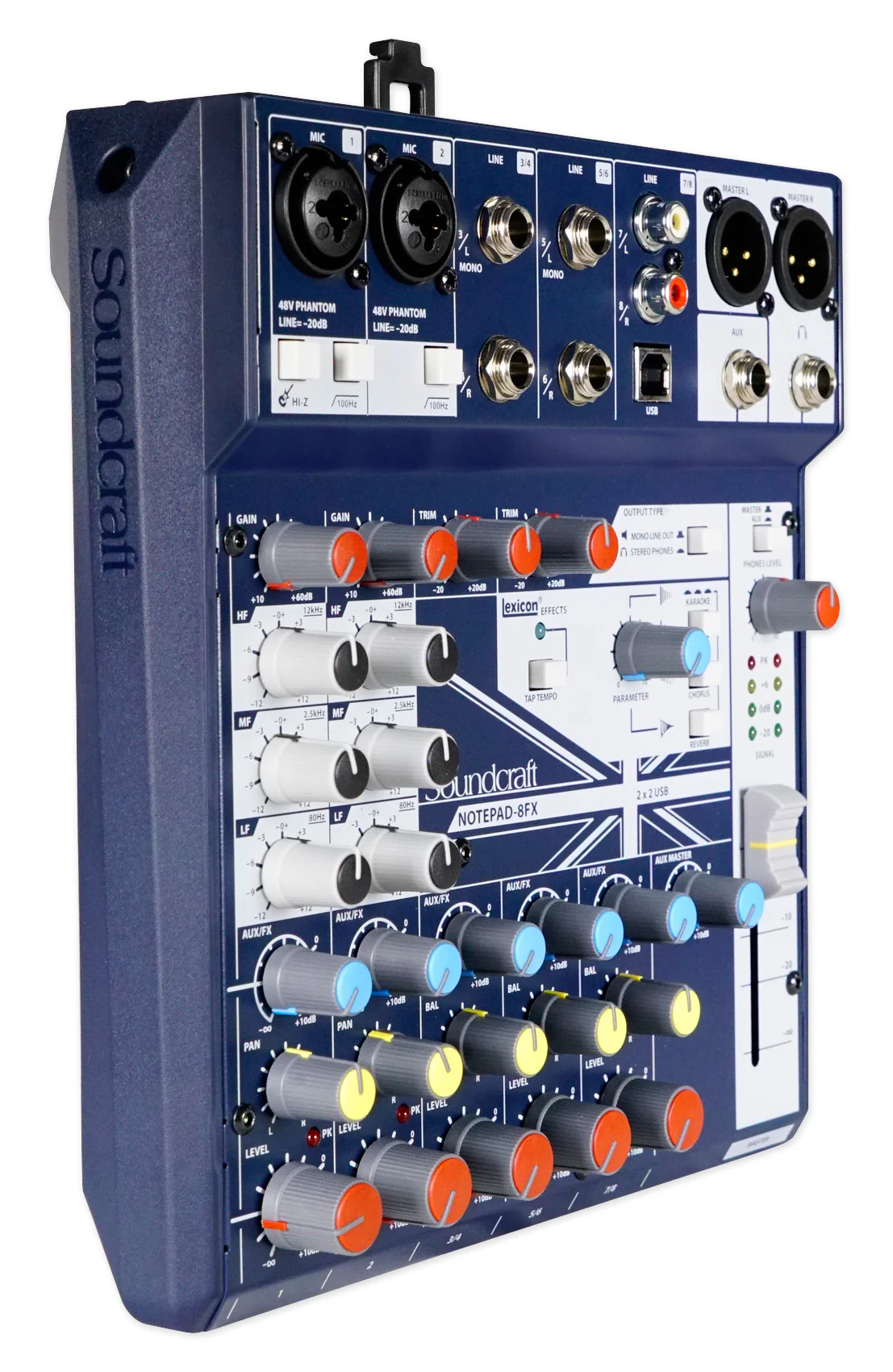 Soundcraft Notepad-8FX 8-Channel USB Mixer Podcasting Interface + Recording Mic - Image 8