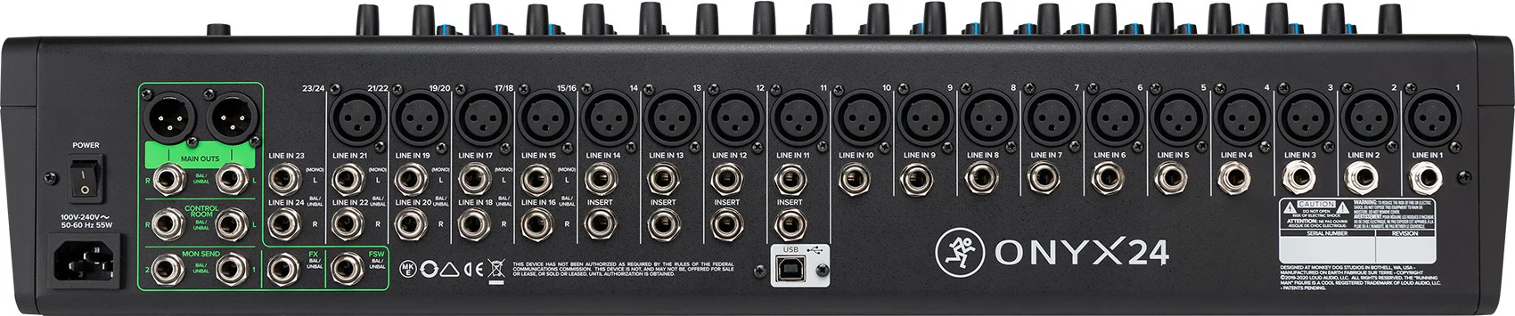 Mackie ONYX24 24-Channel Analog Mixer w/USB/3-Band EQ+Bluetooth+4) Wireless Mics - Image 6