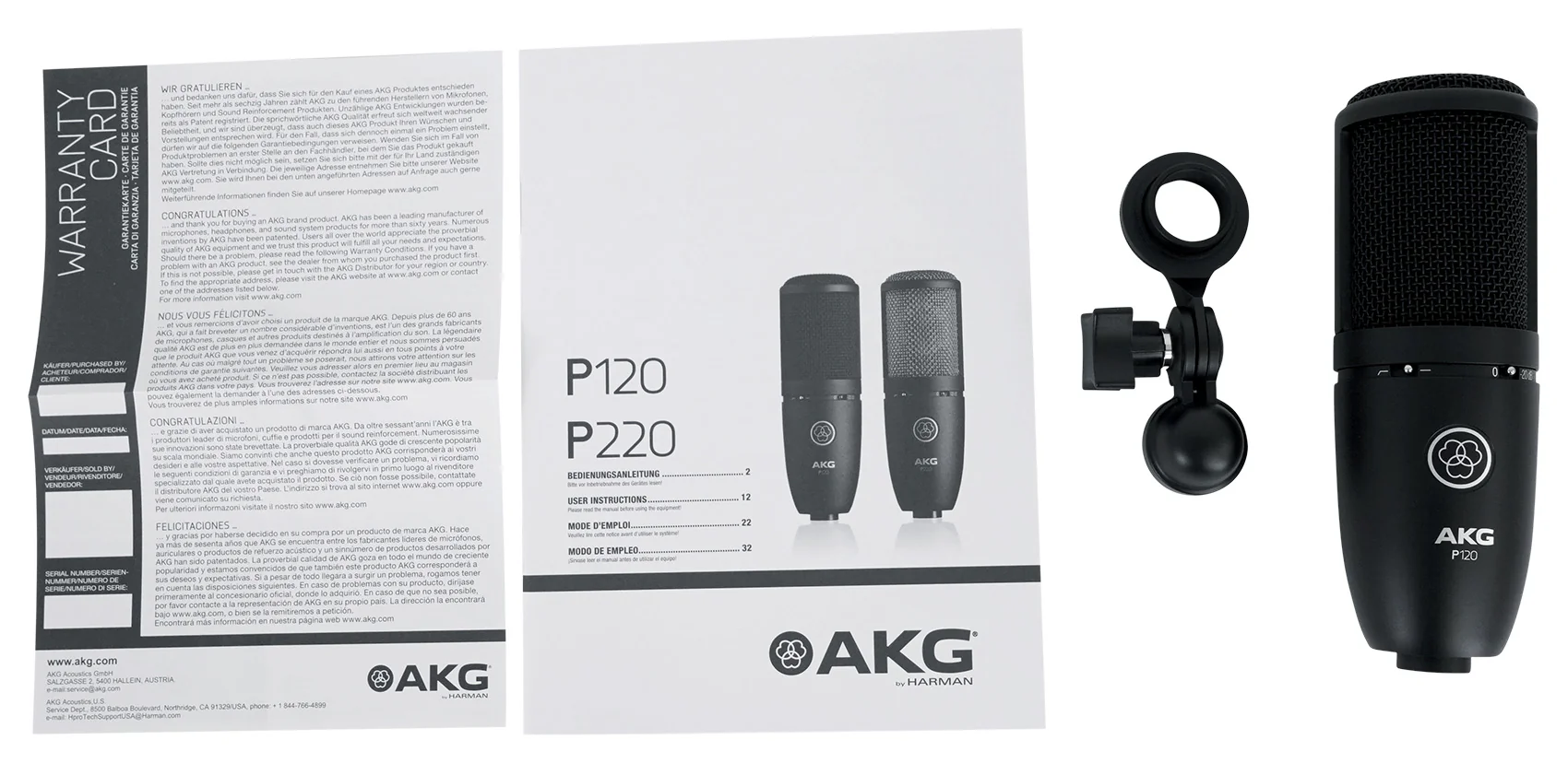 AKG P120 Studio Condenser Recording/Live Streaming Microphone+Pro Mic Boom Arm - Image 17
