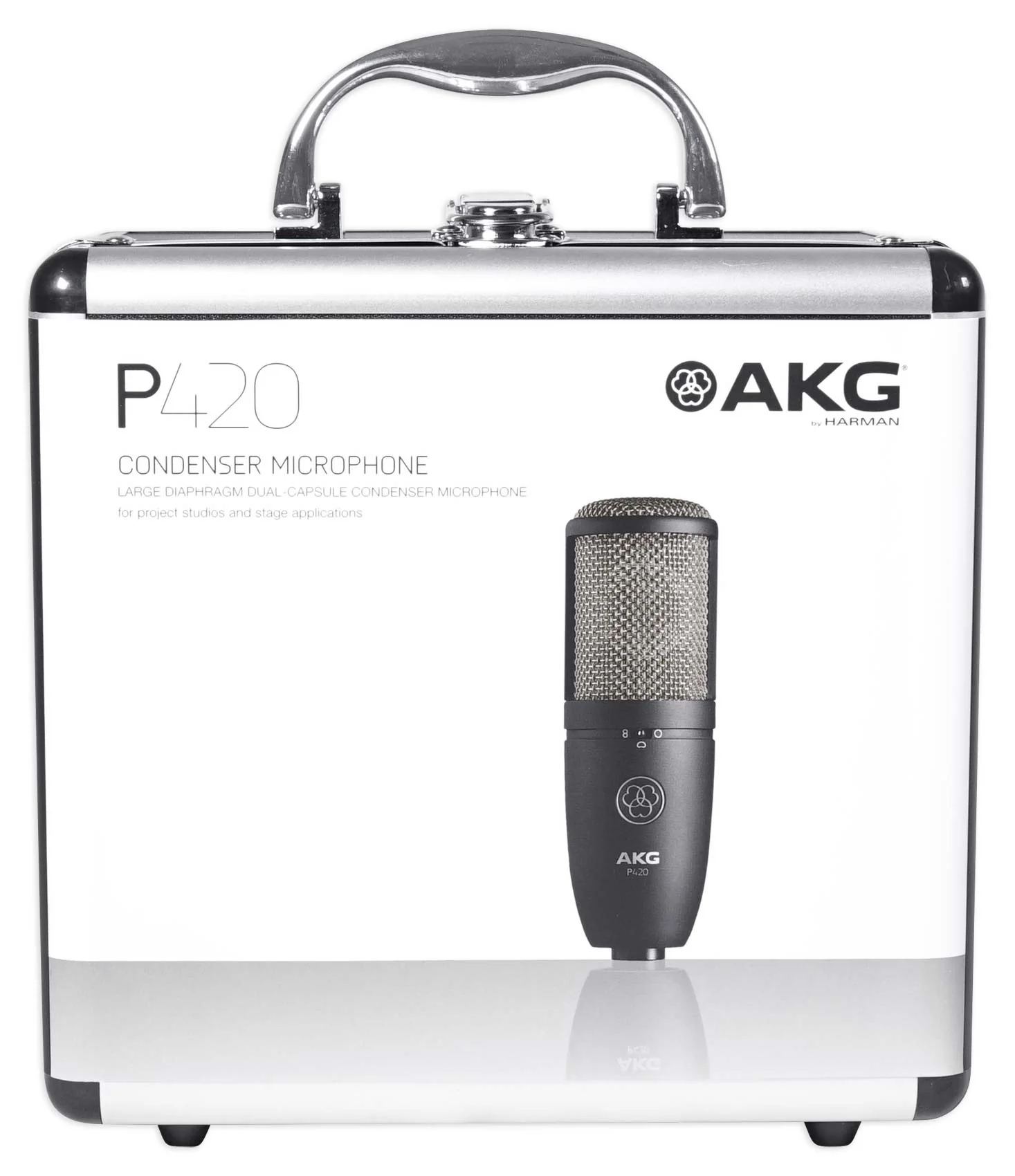AKG P420 Studio Condenser Recording Podcasting Microphone Mic+Case+Headphones - Image 12