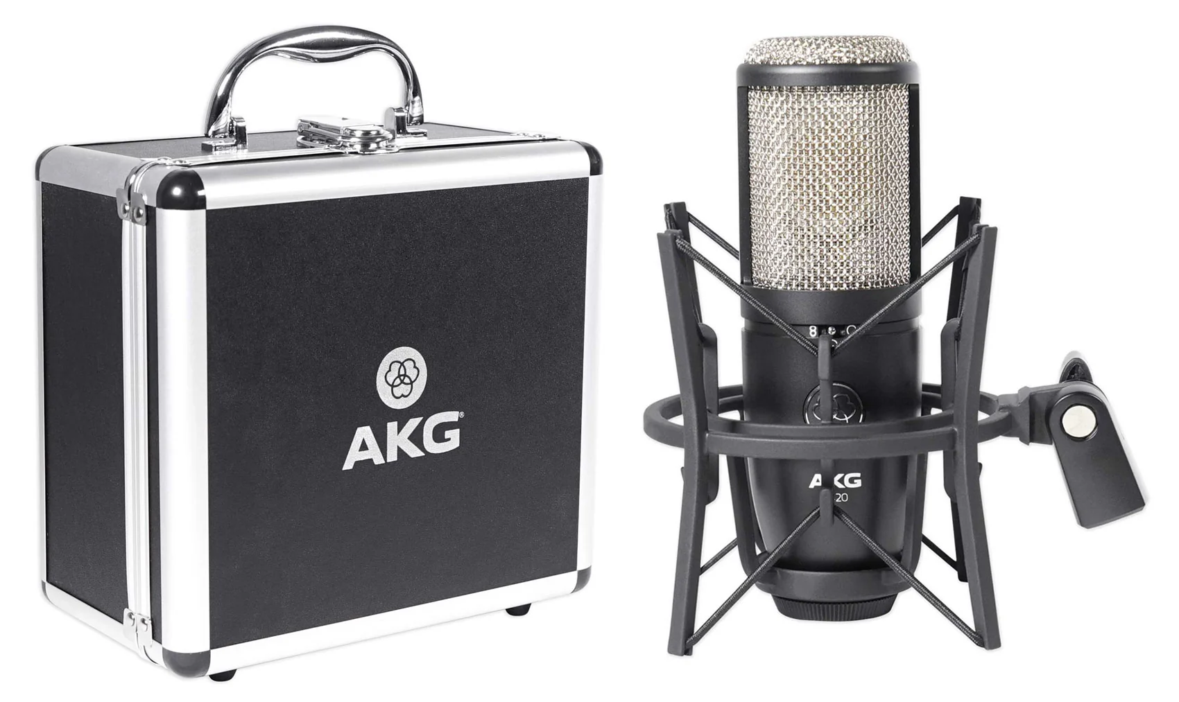 AKG P420 Studio Condenser Recording Podcasting Microphone+Foam Isolation Shield - Image 2