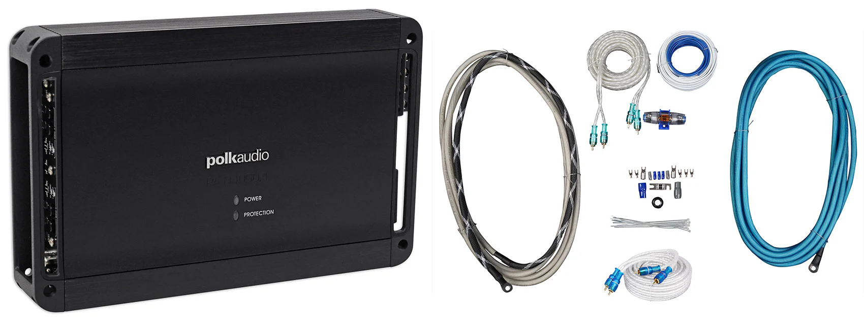 Polk Audio PAD4000.4 800w RMS 4-Channel Marine Boat Amplifier+Amp Kit PA D4000.4