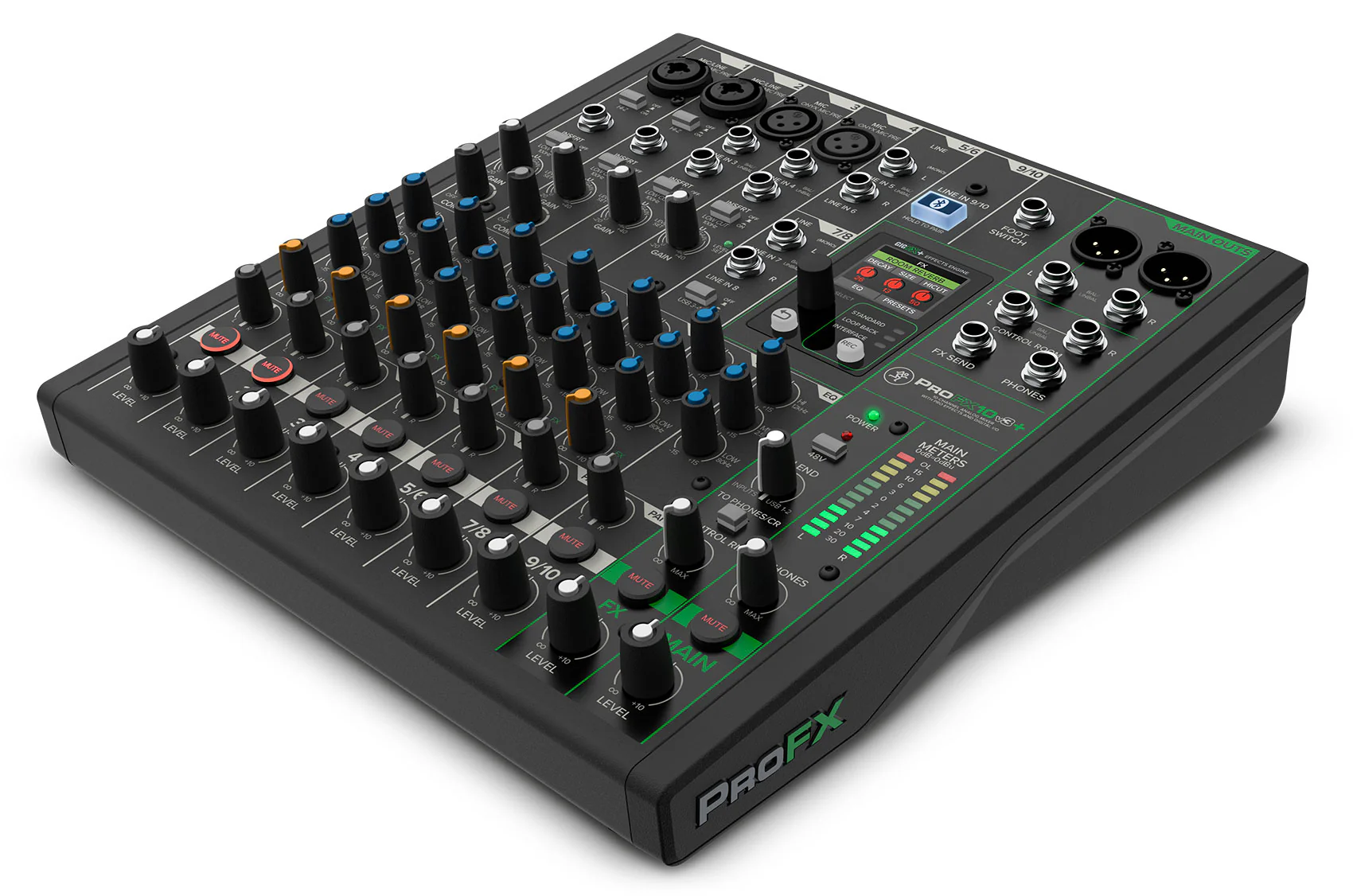 Mackie ProFX10v3+ 10-Channel Enhanced Effects Mixer w/USB+(3) Mics ProFX10 v3+ - Image 7