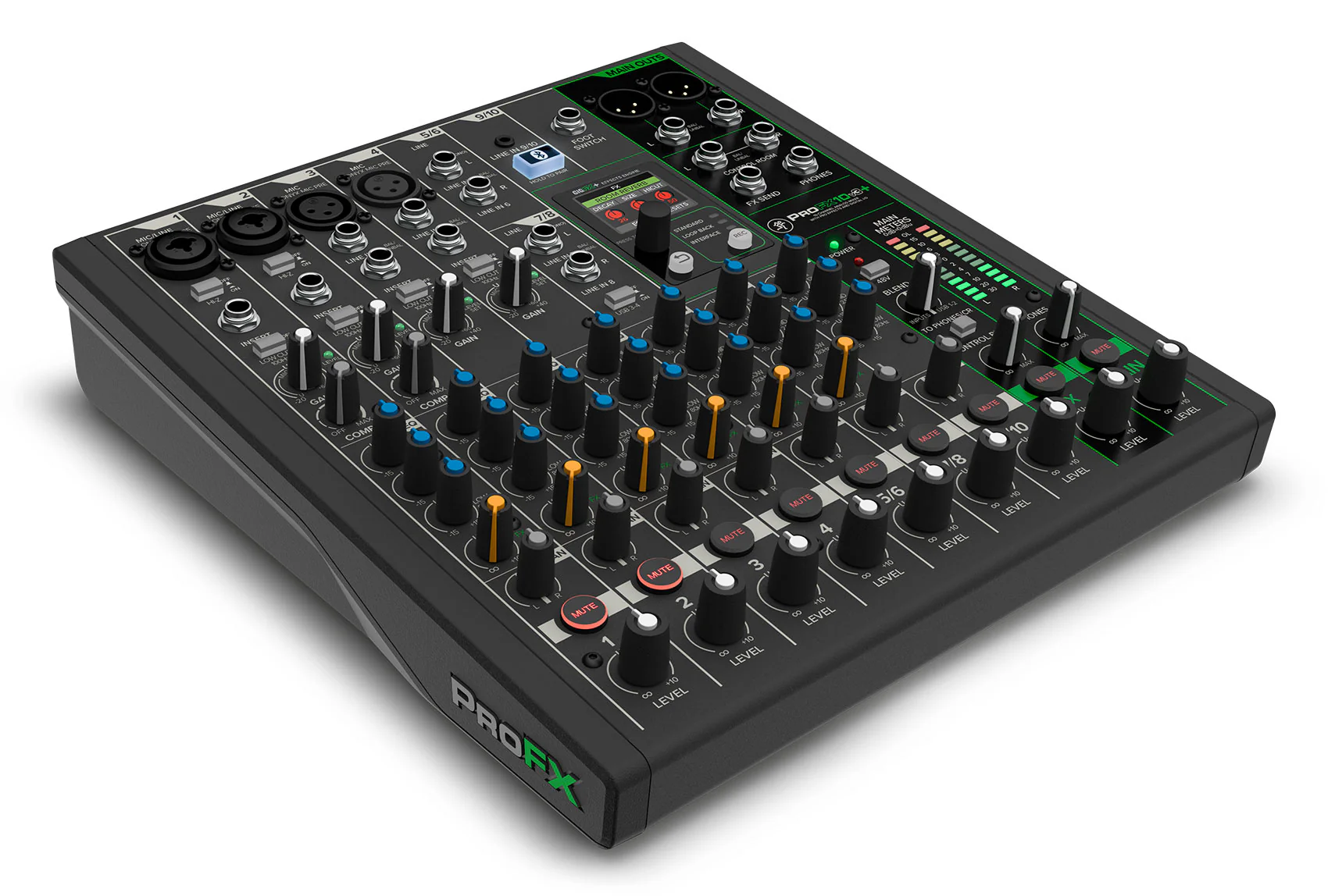 Mackie ProFX10v3+ 10-Channel Enhanced Effects Mixer w/USB+(3) Mics ProFX10 v3+ - Image 8