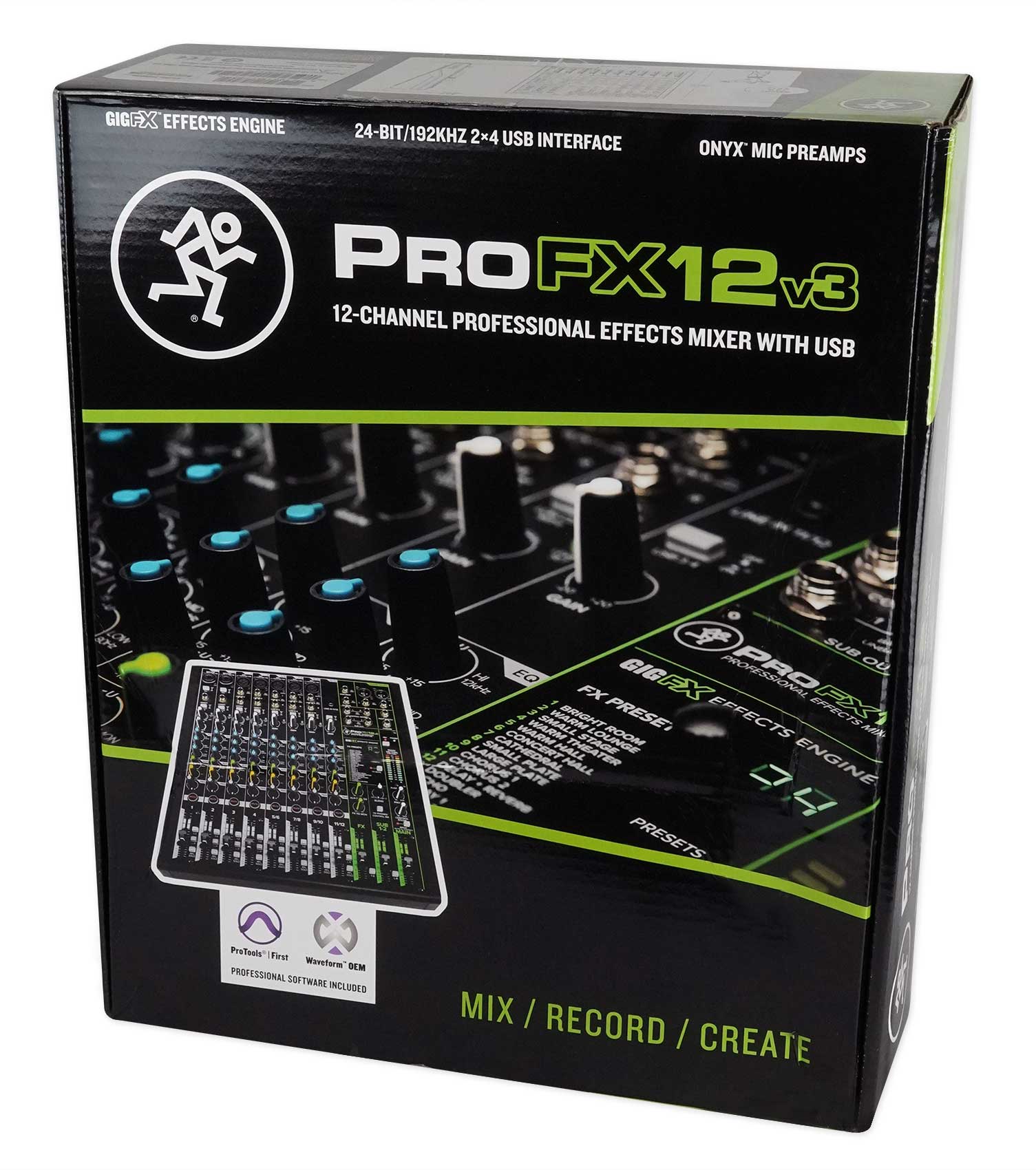 Mackie ProFX12v3 12-Channel Effects Mixer w/USB+7 Piece Drum Mic Kit ProFX12 v3 - Image 10