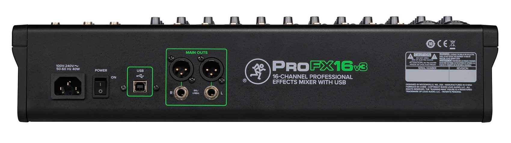 Mackie ProFX16v3 16-Channel 4-Bus Effects Mixer w/USB ProFX16 v3 +Snake Cable - Image 4
