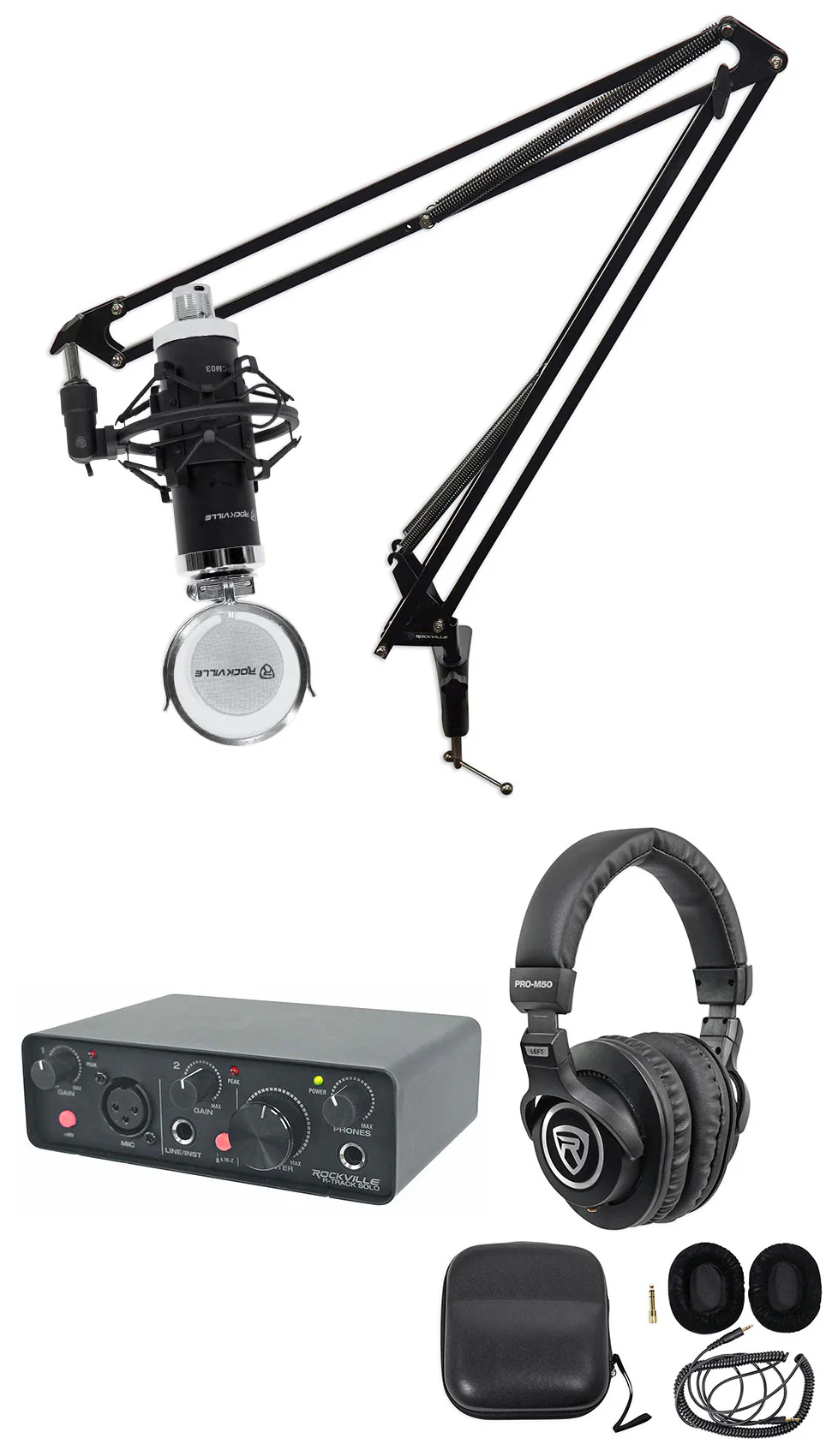 R-TRACK SOLO + RCM03 + PRO-M50 + DMS40 Bundle