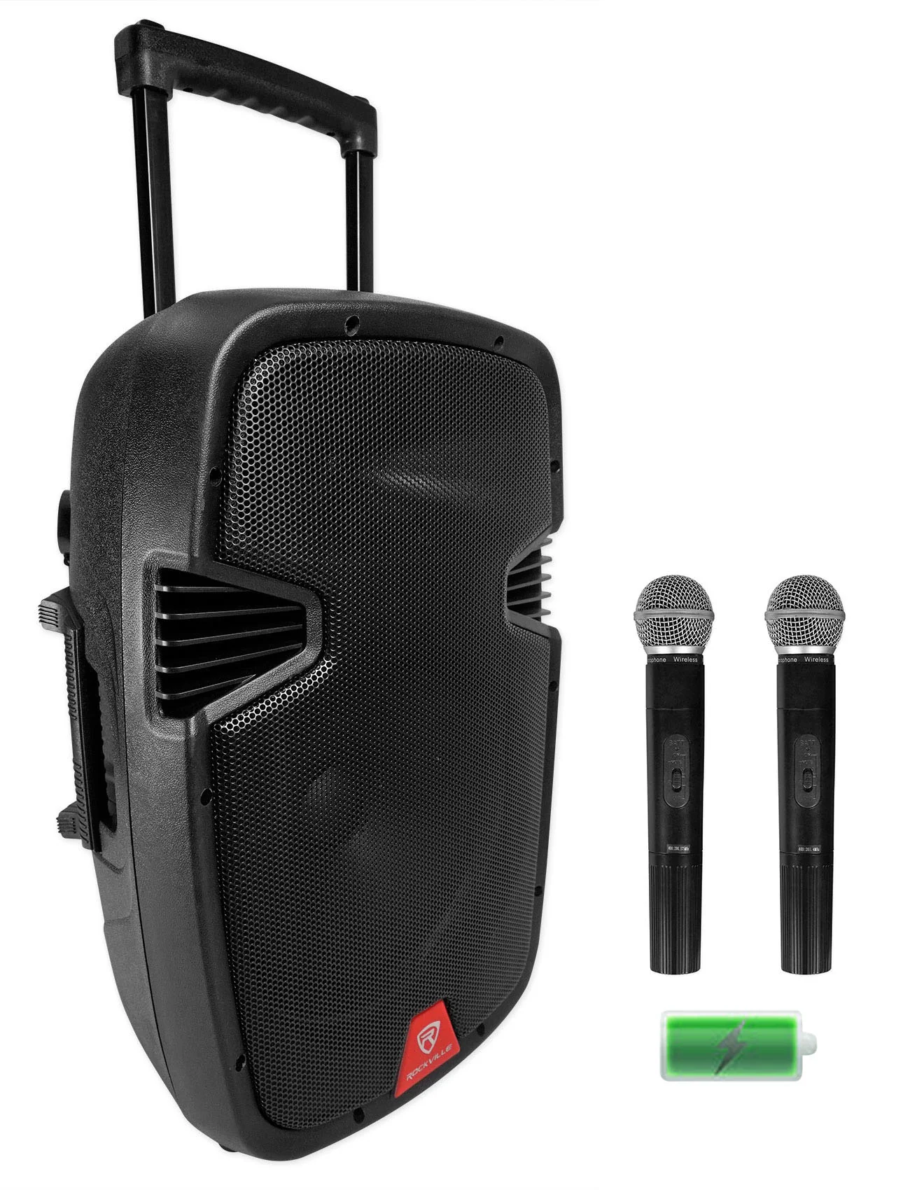 RAM12BT Rechargeable PA Speaker + RWM1202VH Wireless Mic System Bundle - Image 2