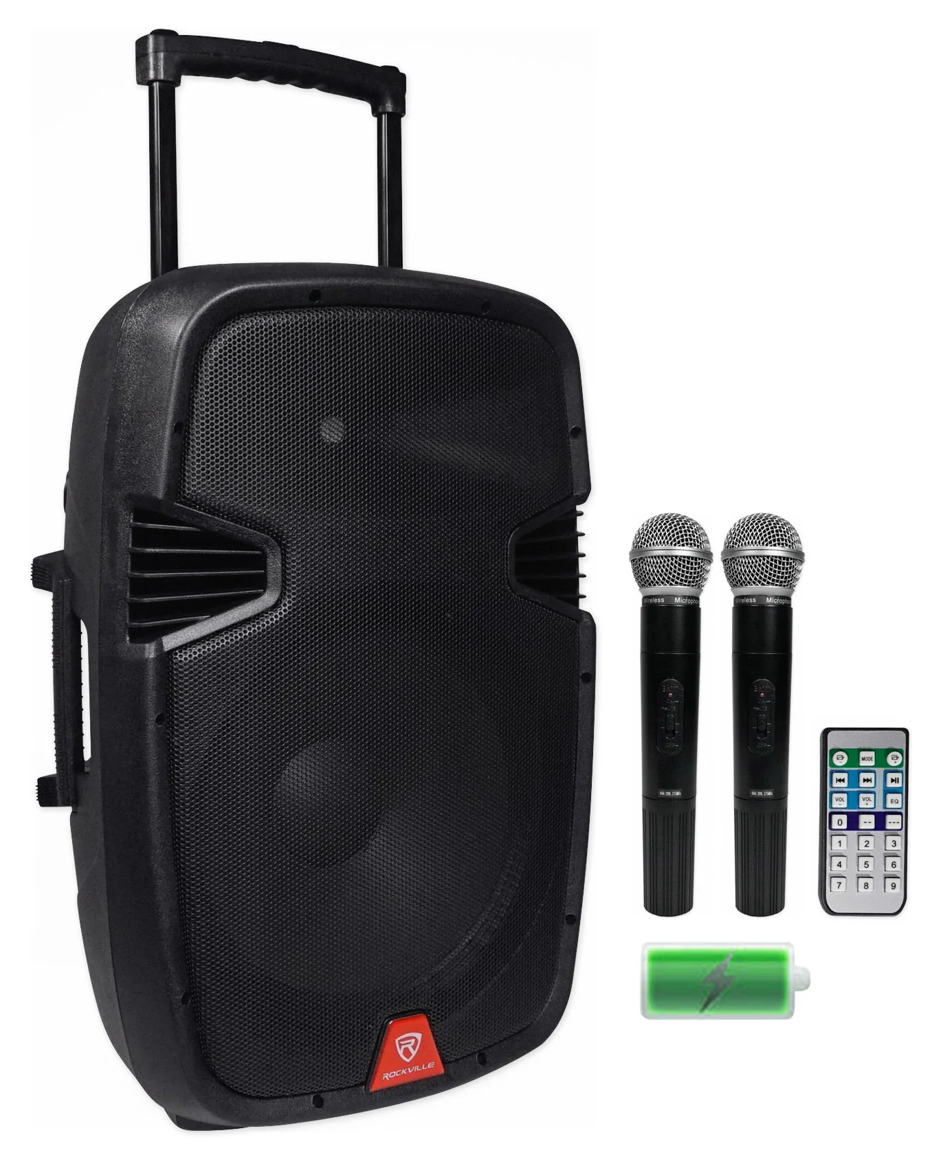 RAM15BT Rechargeable PA Speaker + RVES05 Speaker Stand Bundle - Image 2