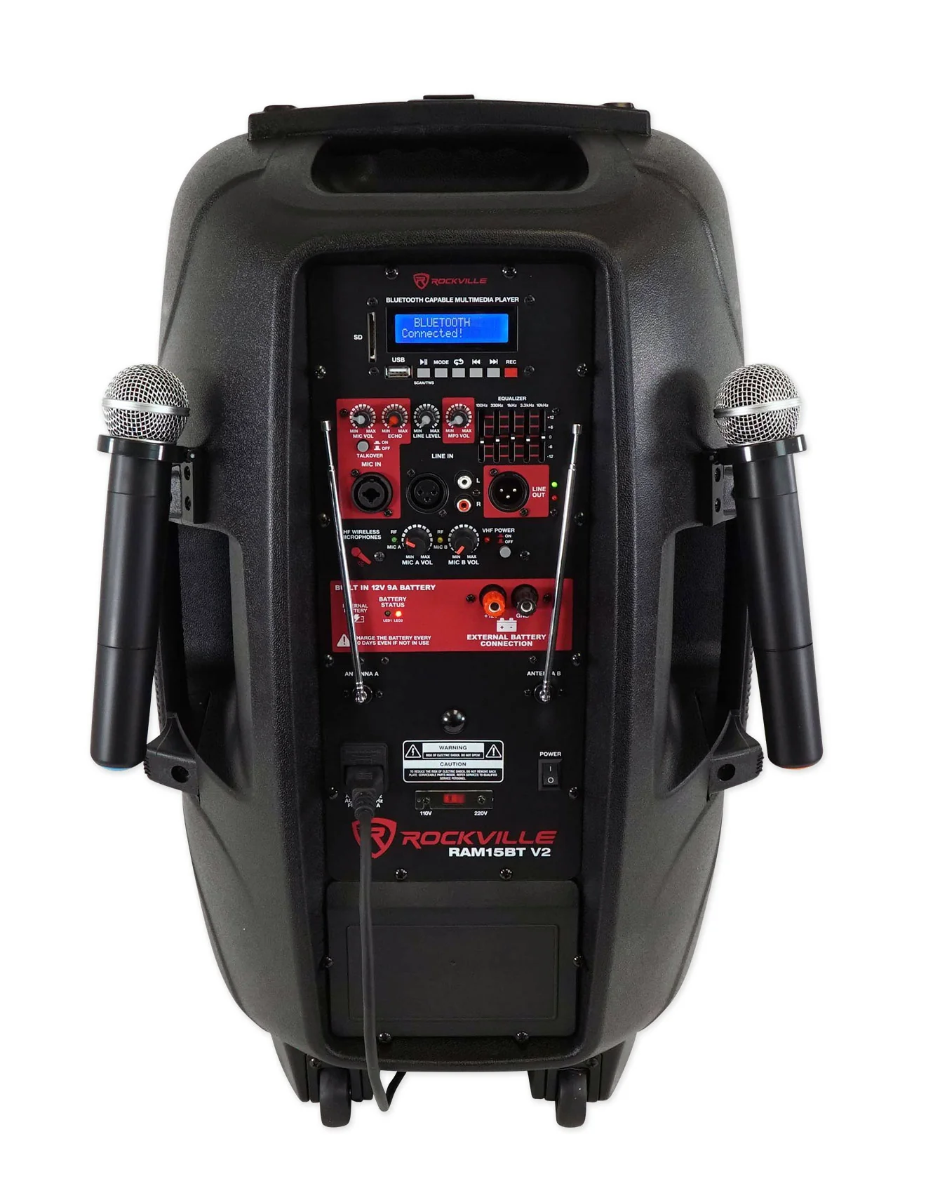 RAM15BT Rechargeable PA Speaker + RVES05 Speaker Stand Bundle - Image 4