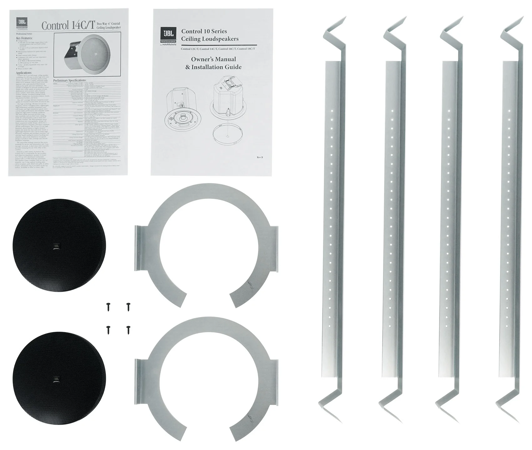 CONTROL 14C/T Black 4-Pack + RCS180-6 6-Zone 180W Amp Bundle - Image 2