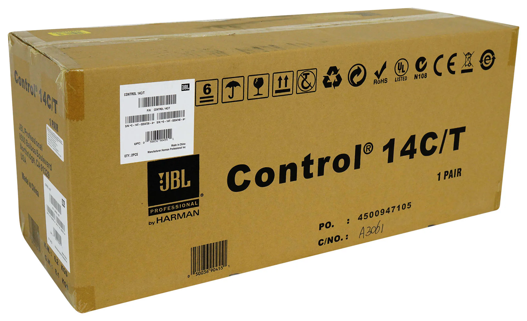 JBL Control 14C/T White 10-Pack + RCS350-6 6-Zone 350W Amp Bundle - Image 3