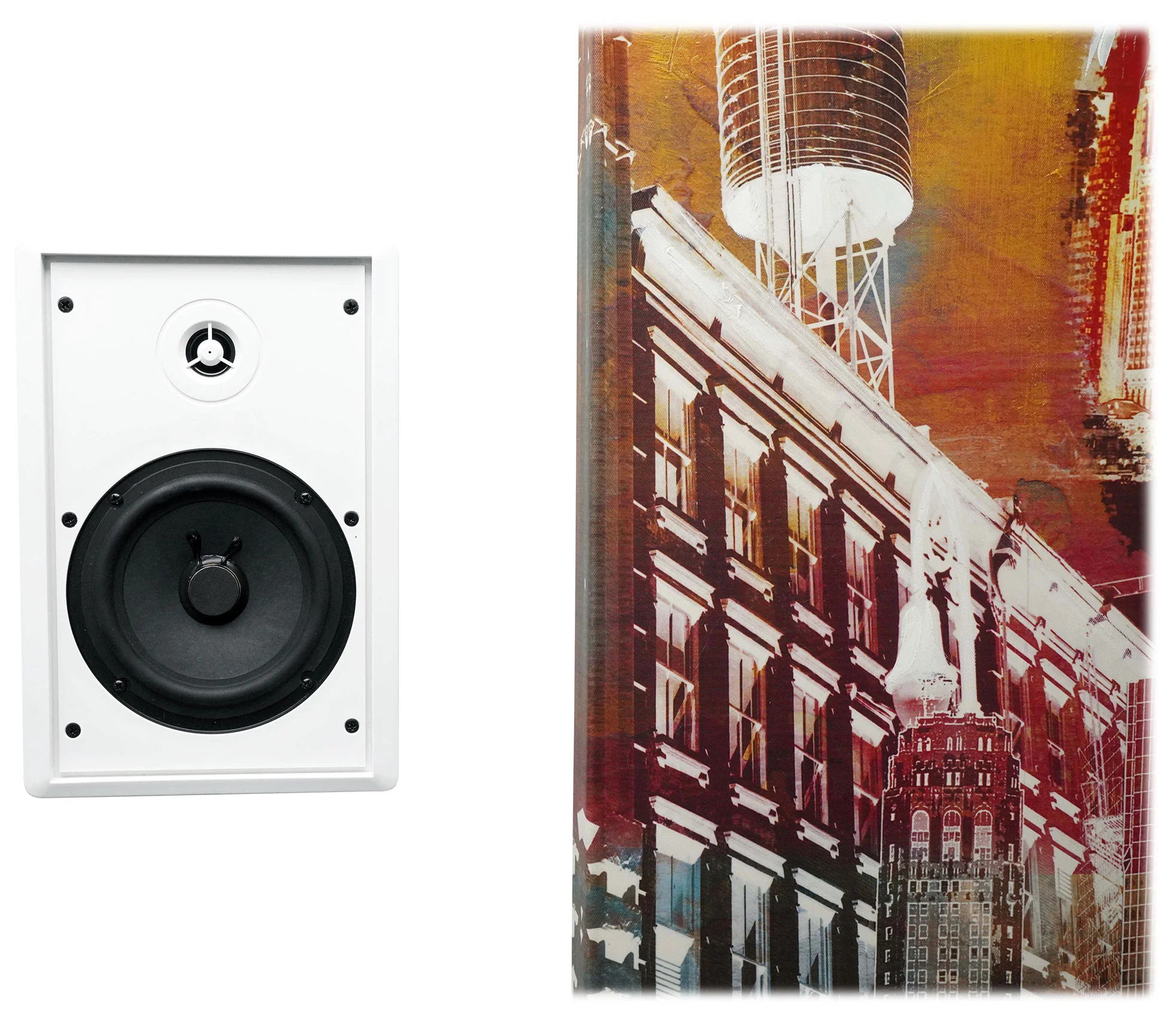 RCS80-1 60W Amplifier + RockSlim 70W White Speakers 4-Pack + VOL70100 White Bundle - Image 8