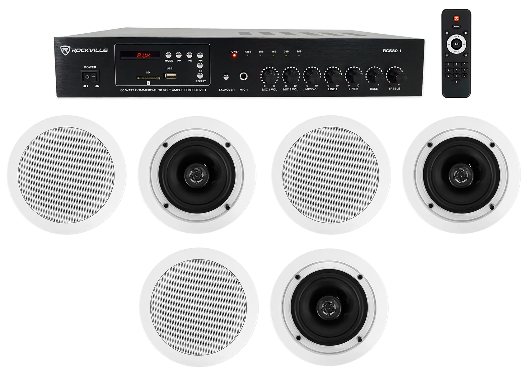 CC525T White 6-Pack + RCS80-1 Bundle