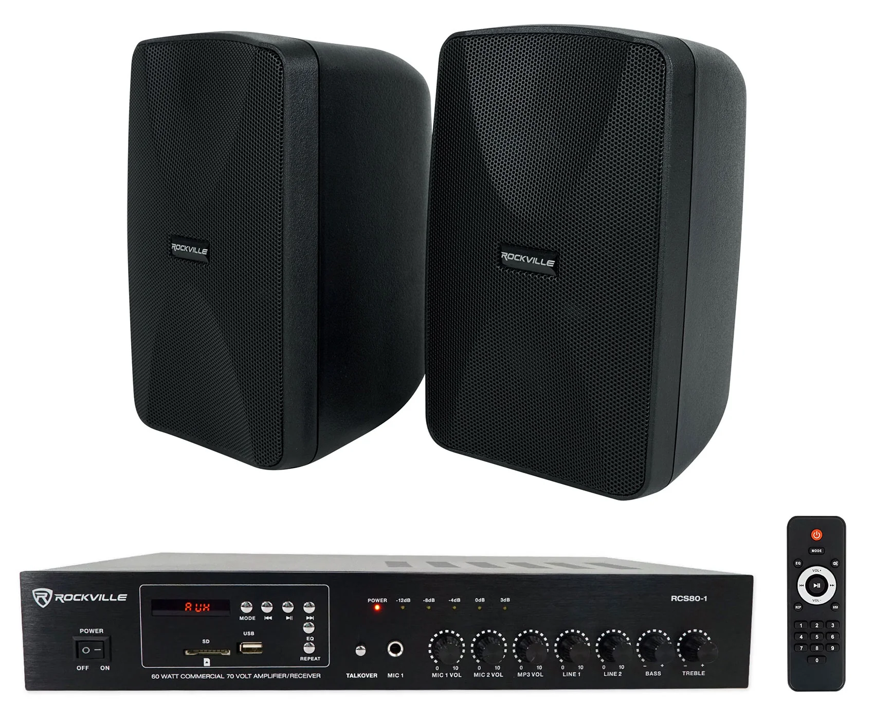 RCS80-1 + WET-40B Black Speakers Bundle