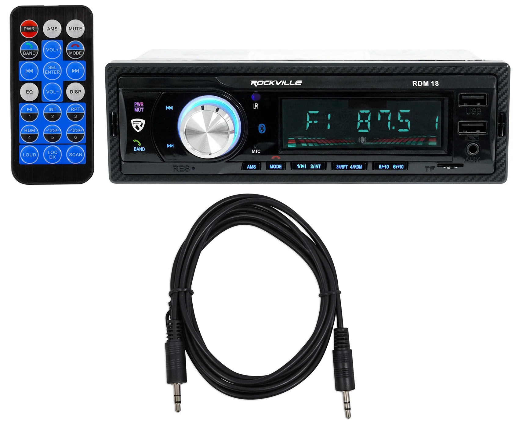 RDM18 Digital Media Receiver + 3.5 mm Aux Cable Bundle