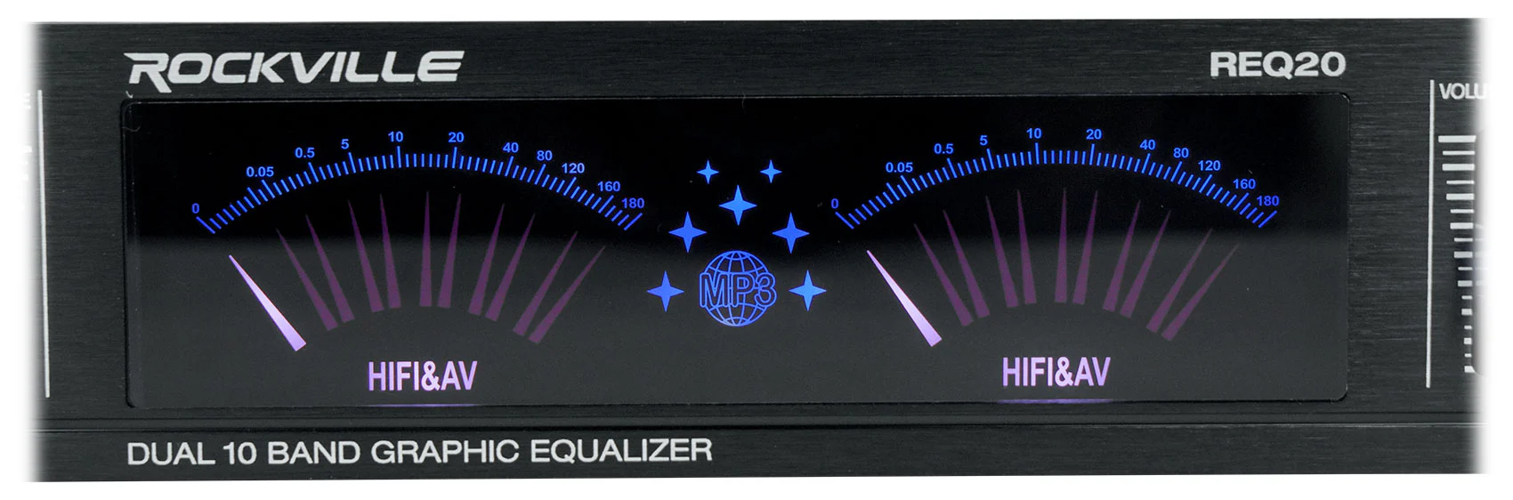 REQ20 Dual 10-Band EQ + RCDR10B 10' Dual RCA Cable Bundle - Image 8